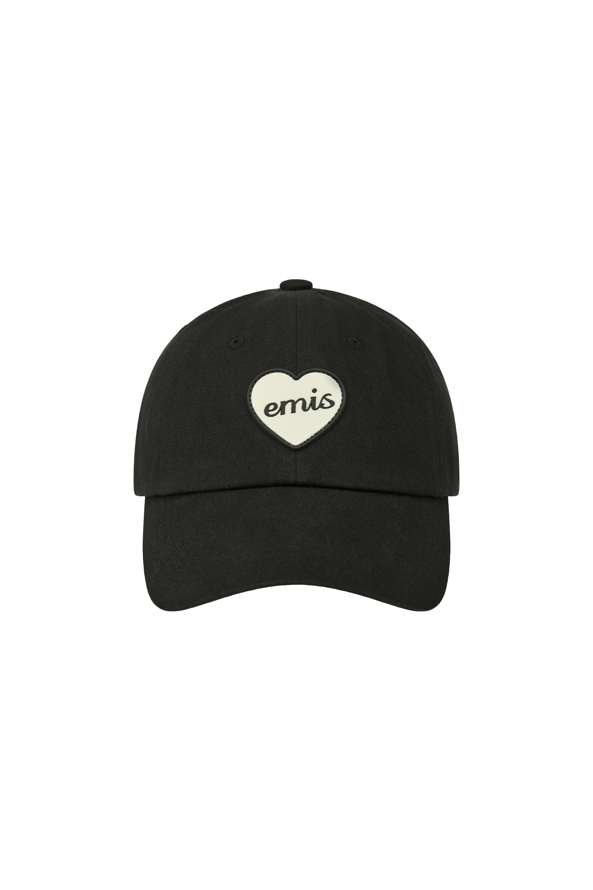 Emis - Heart Rubber Patch Ball Cap (Black) product image 1 | TRAB K-Fashion Australia