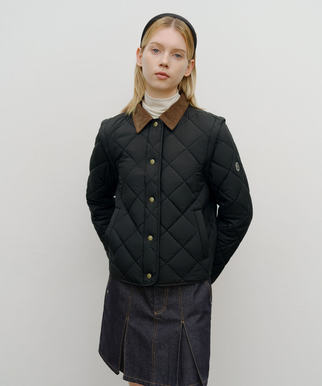 Marithe & Francois Girbaud - Detachable Quilting Jacket (Black) product image 1 | TRAB K-Fashion Australia