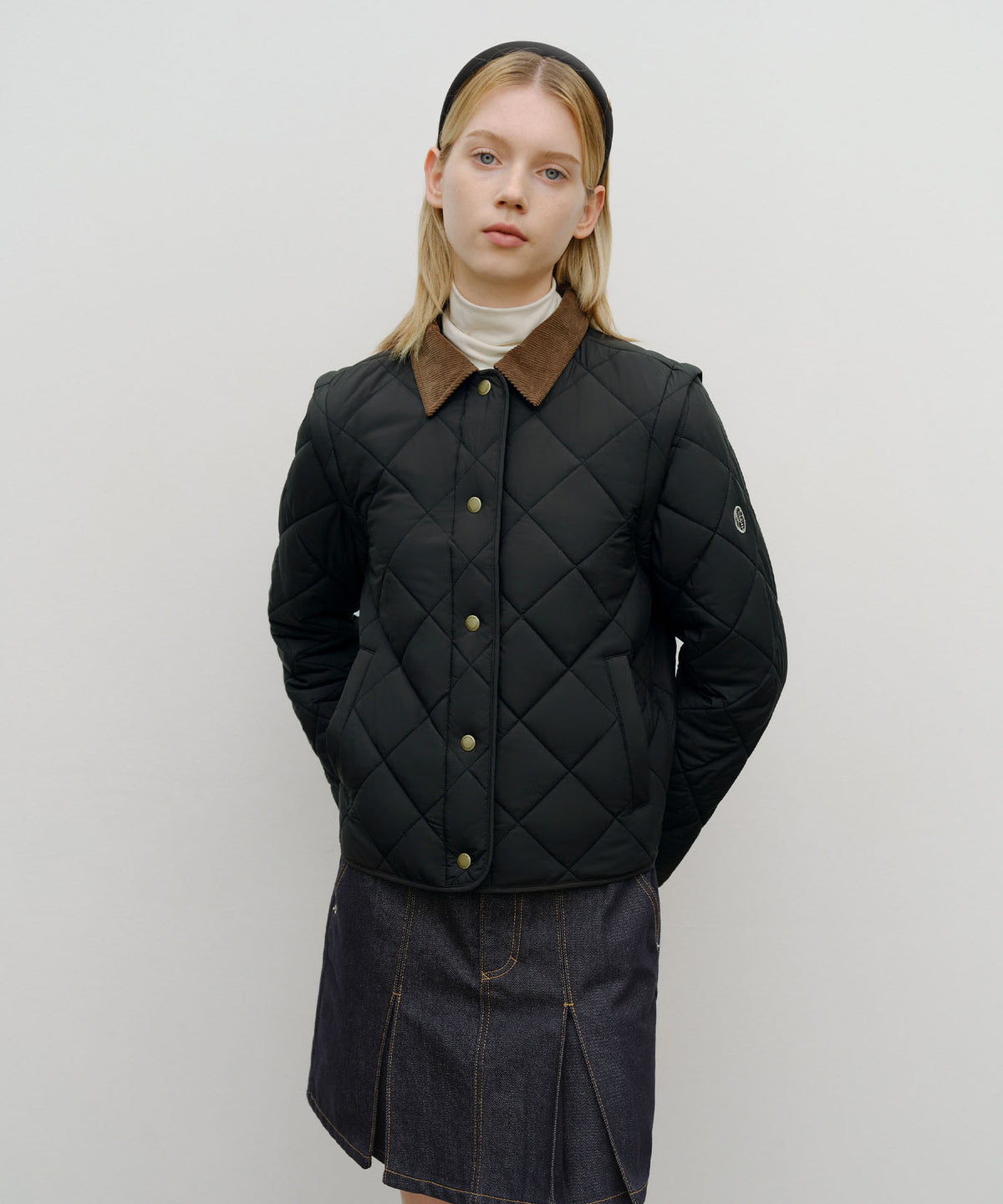 Marithe & Francois Girbaud - Detachable Quilting Jacket (Black) product image 1 | TRAB K-Fashion Australia