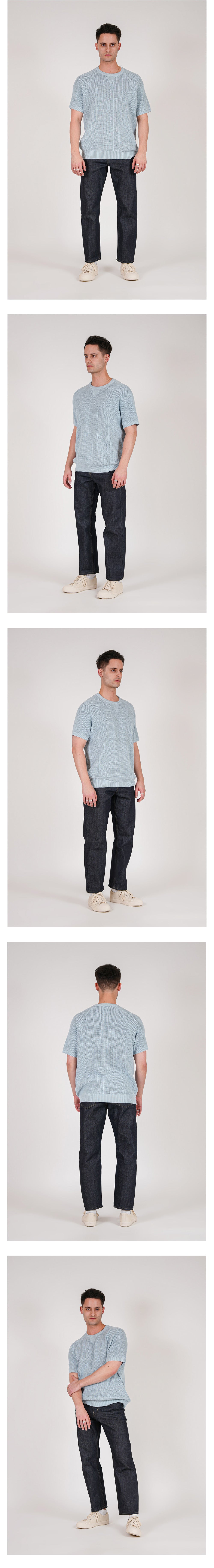 Ioedle - Sky Blue Waffle Raglan Short-Sleeve Knit (OC) product image 10 | TRAB K-Fashion Australia