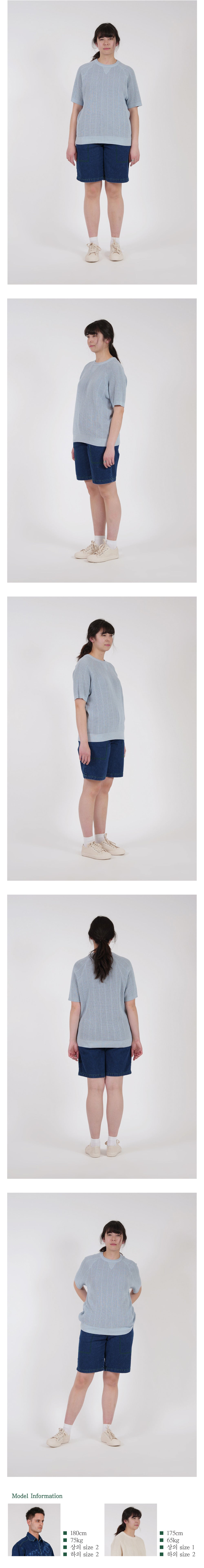 Ioedle - Sky Blue Waffle Raglan Short-Sleeve Knit (OC) product image 11 | TRAB K-Fashion Australia