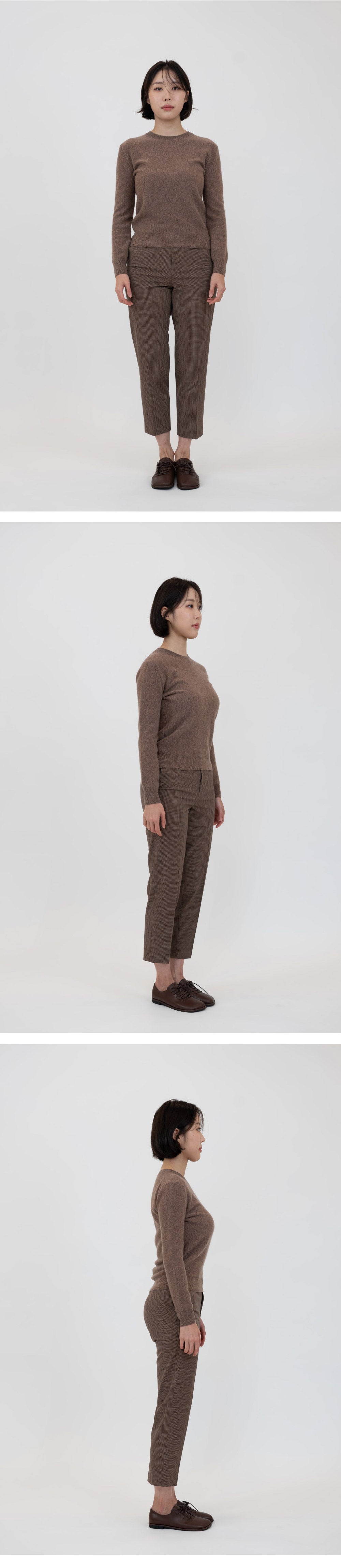 Ioedle - Cashmere Round Neck Knit Pullover (Brown) product image 8 | TRAB K-Fashion Australia