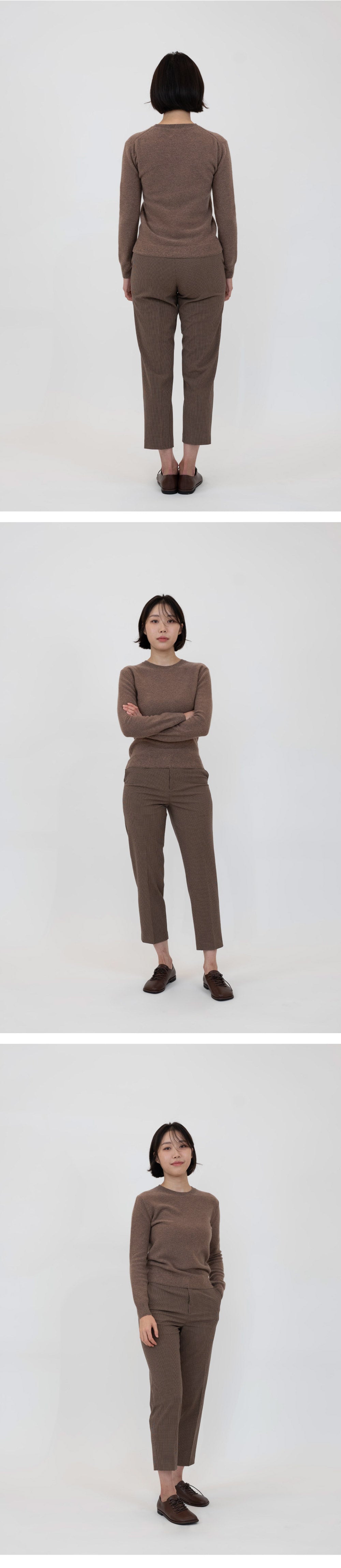 Ioedle - Cashmere Round Neck Knit Pullover (Brown) product image 9 | TRAB K-Fashion Australia