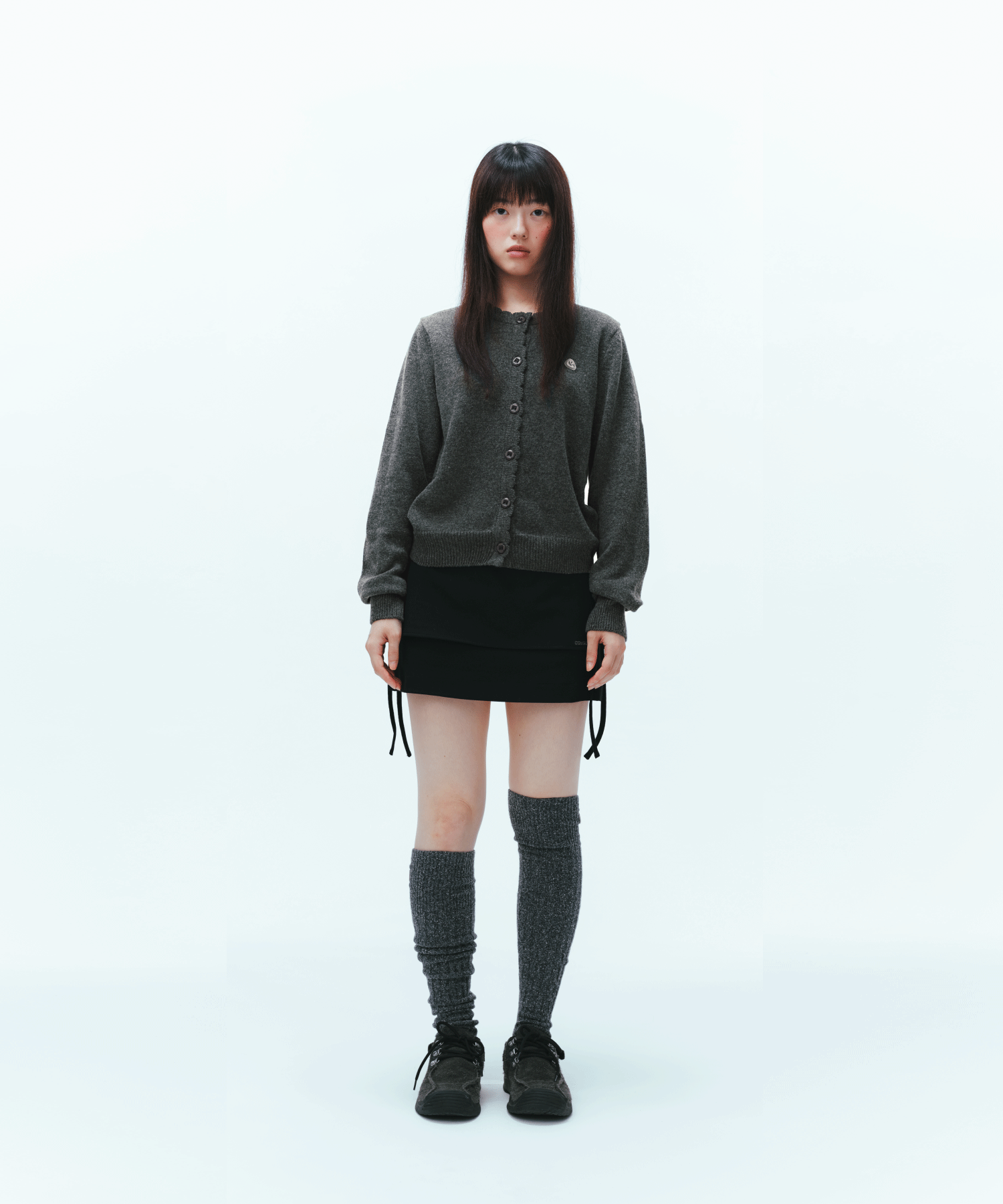 Coyseio - Flower Button Cardigan (Grey) product image 5 | TRAB K-Fashion Australia