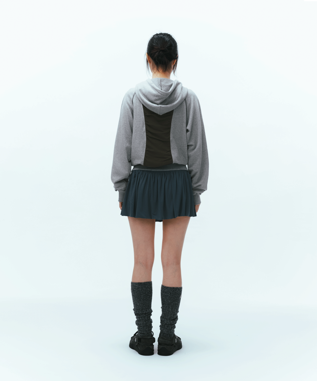 Coyseio - Puckering Hood Zip-Up (Grey) product image 4 | TRAB K-Fashion Australia