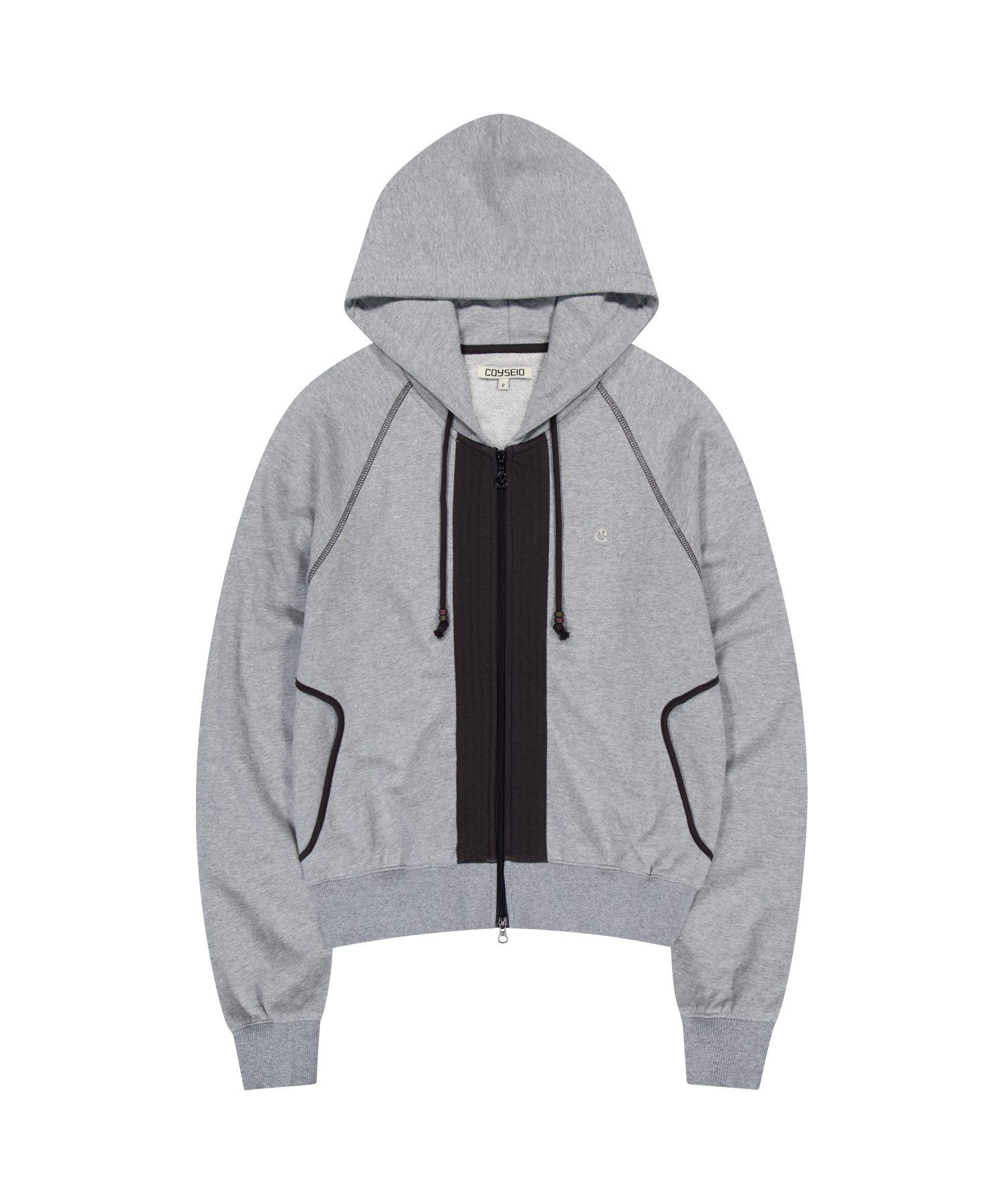 Coyseio - Puckering Hood Zip-Up (Grey) product image 5 | TRAB K-Fashion Australia