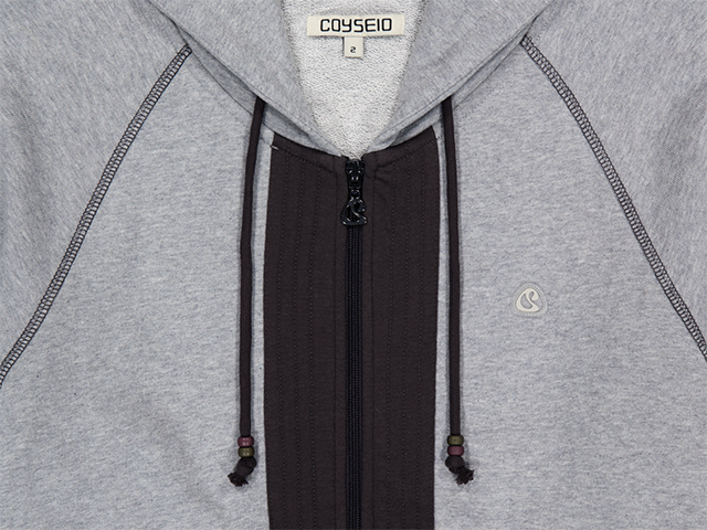 Coyseio - Puckering Hood Zip-Up (Grey) product image 7 | TRAB K-Fashion Australia
