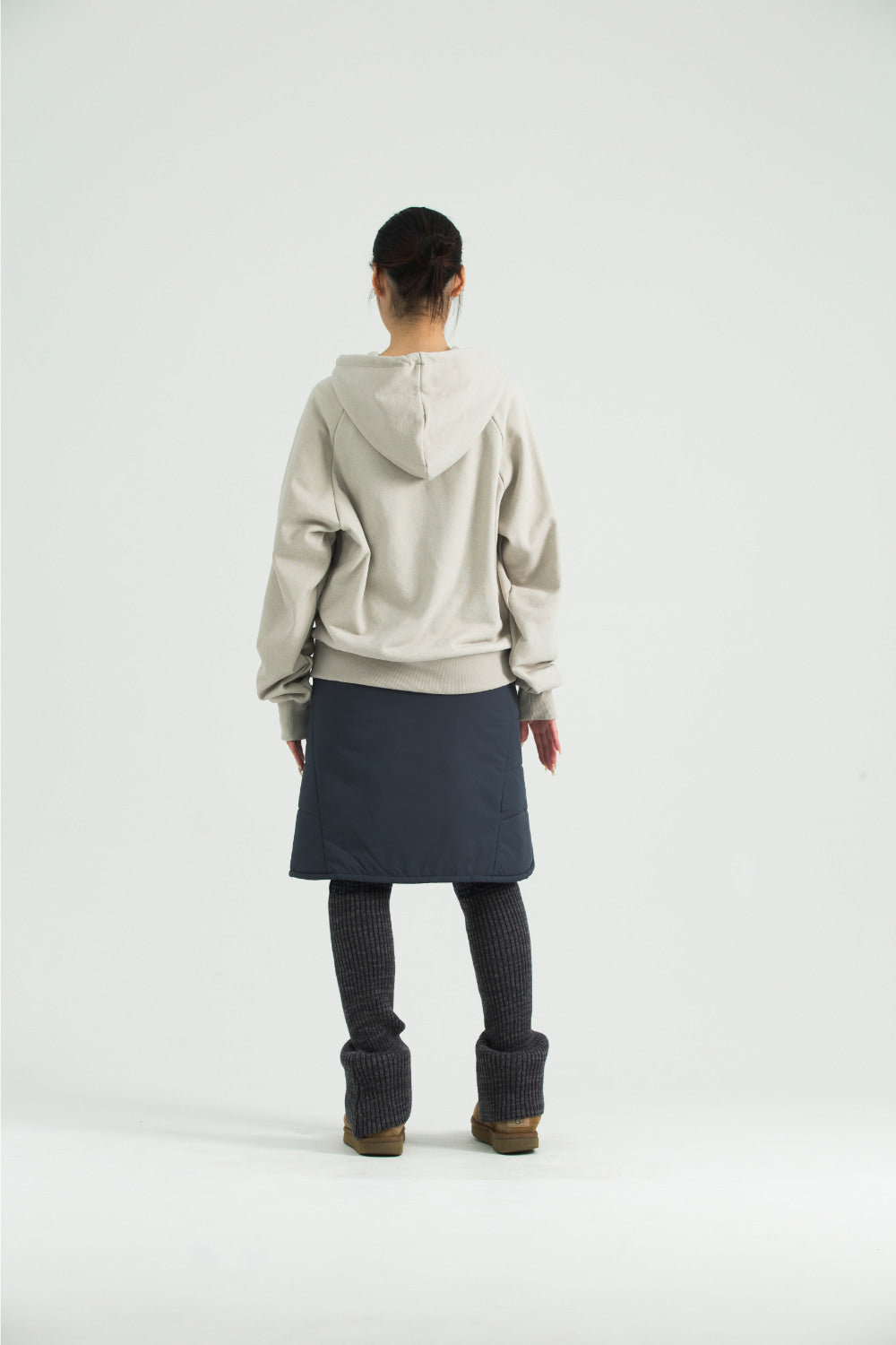 Coyseio - String Pocket Hood Zip-Up (Sand) product image 4 | TRAB K-Fashion Australia