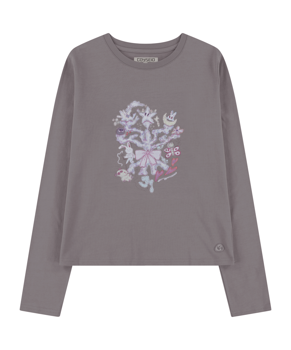 Coyseio - Coral Longsleeves (Purple Grey) product image 5 | TRAB K-Fashion Australia