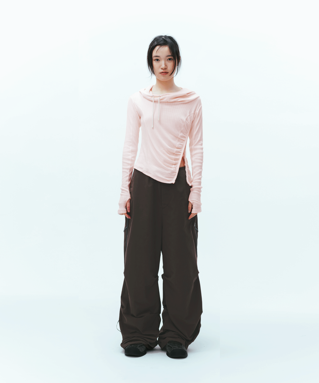 Coyseio - Shirring Hook Hoodie (Light Pink) product image 2 | TRAB K-Fashion Australia