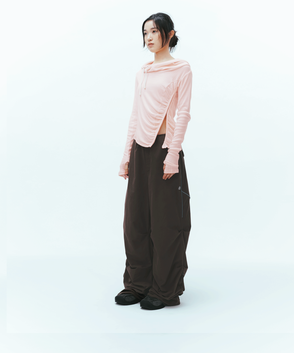 Coyseio - Shirring Hook Hoodie (Light Pink) product image 3 | TRAB K-Fashion Australia