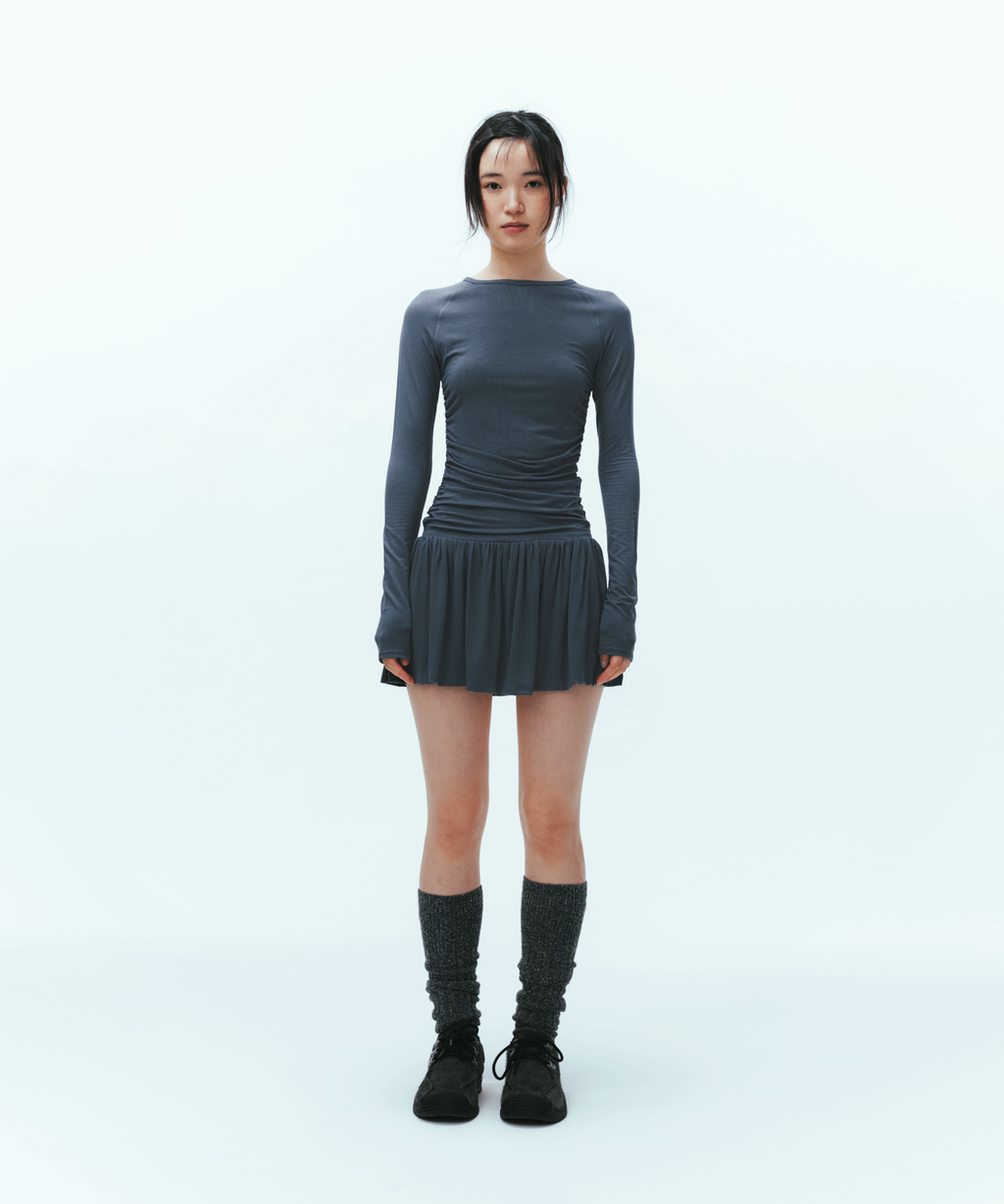 Coyseio - Draping Dress (Blue Grey) product image 2 | TRAB K-Fashion Australia