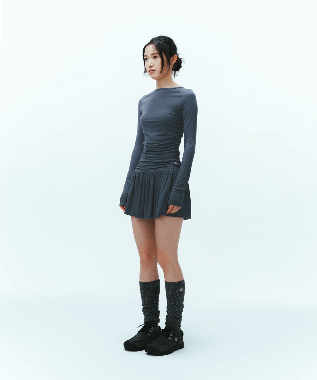 Coyseio - Draping Dress (Blue Grey) product image 3 | TRAB K-Fashion Australia
