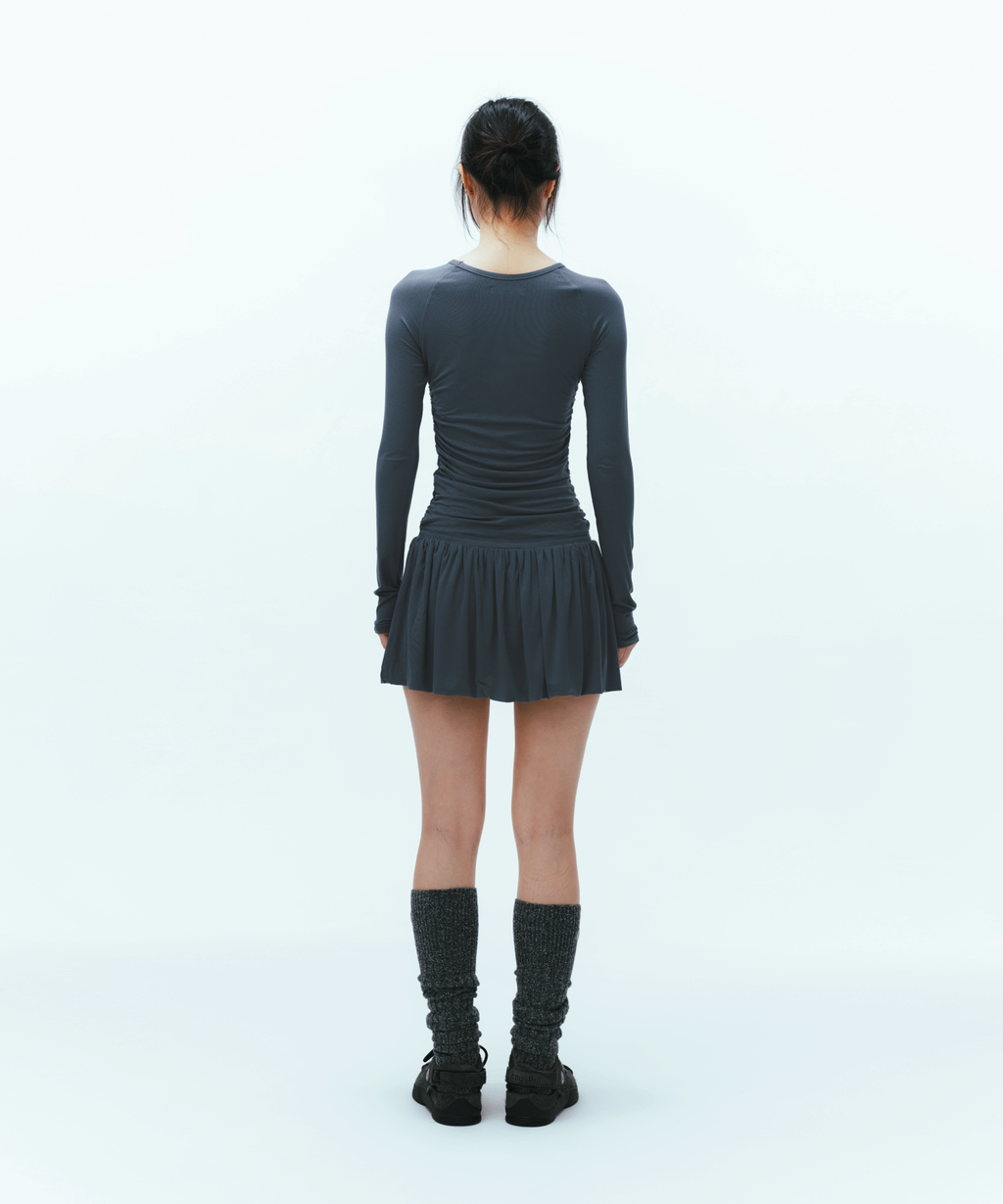Coyseio - Draping Dress (Blue Grey) product image 4 | TRAB K-Fashion Australia