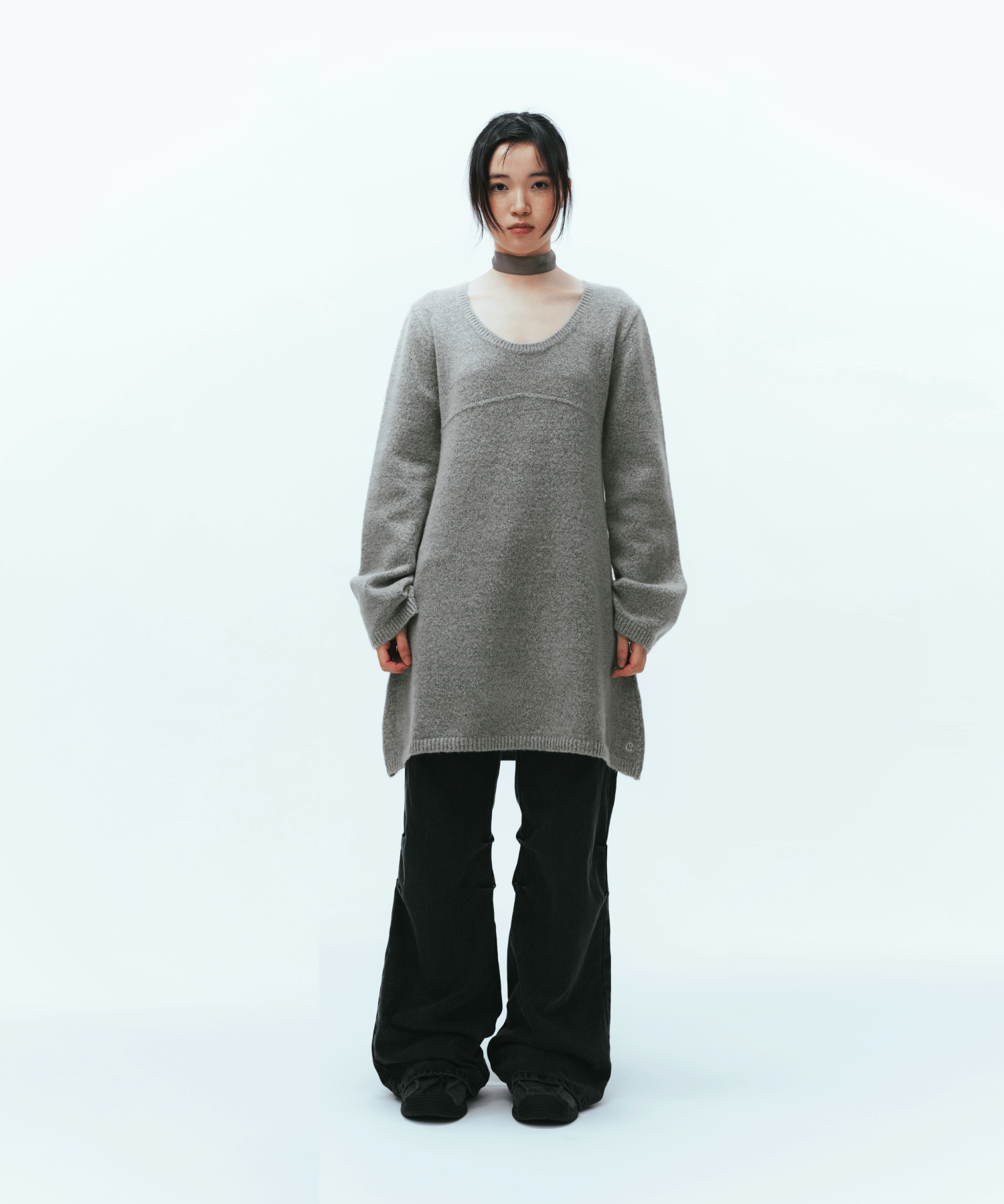 Coyseio - Flower Snap Denim Pants (Black) product image 4 | TRAB K-Fashion Australia