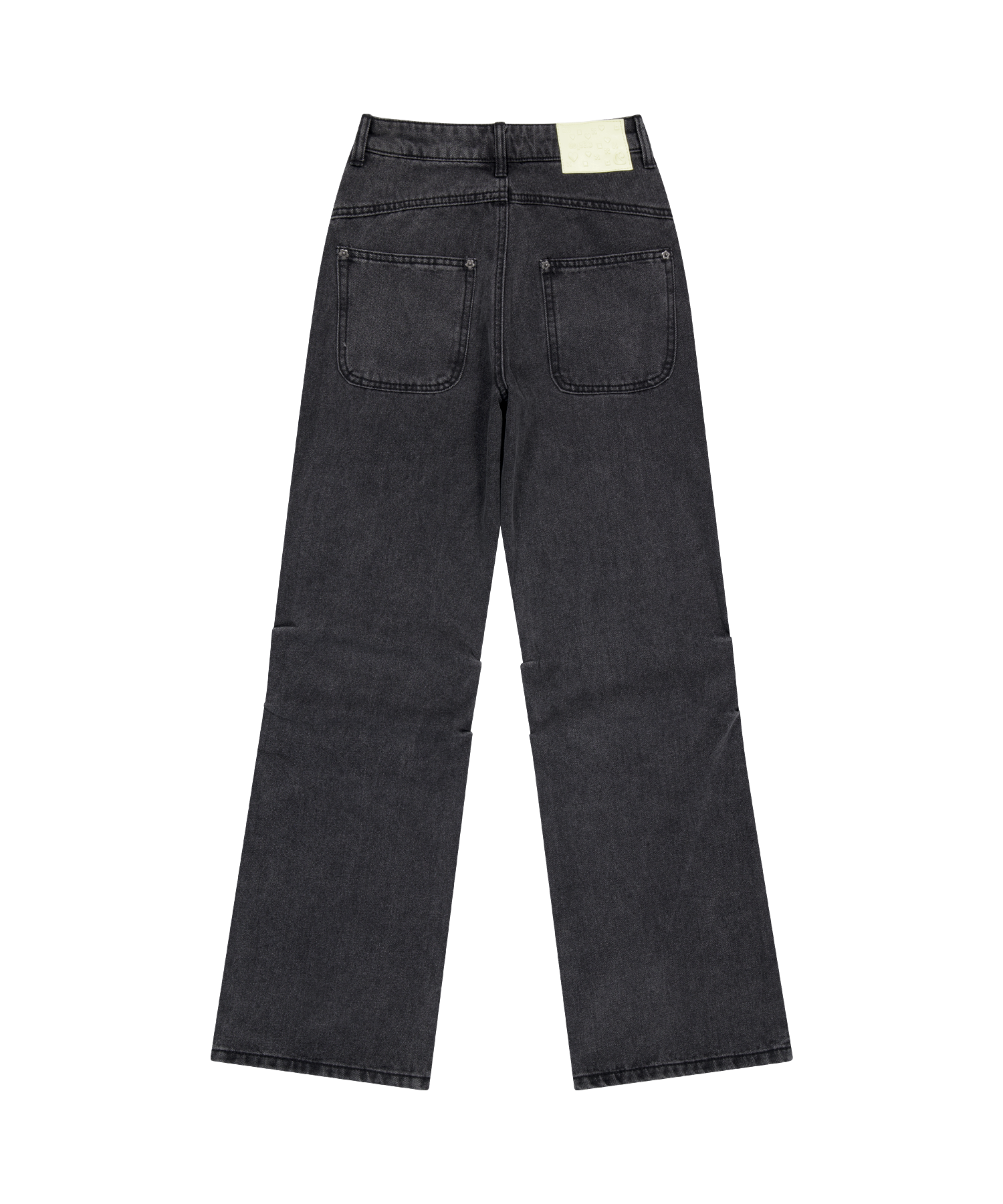 Coyseio - Flower Snap Denim Pants (Black) product image 8 | TRAB K-Fashion Australia