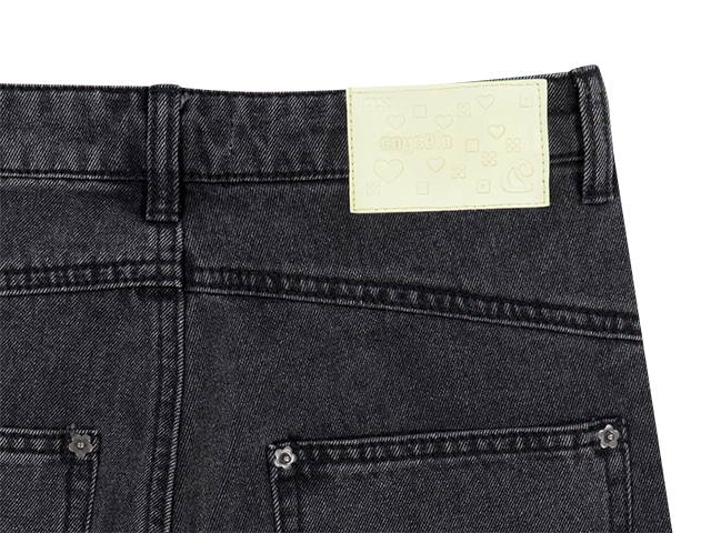 Coyseio - Flower Snap Denim Pants (Black) product image 12 | TRAB K-Fashion Australia