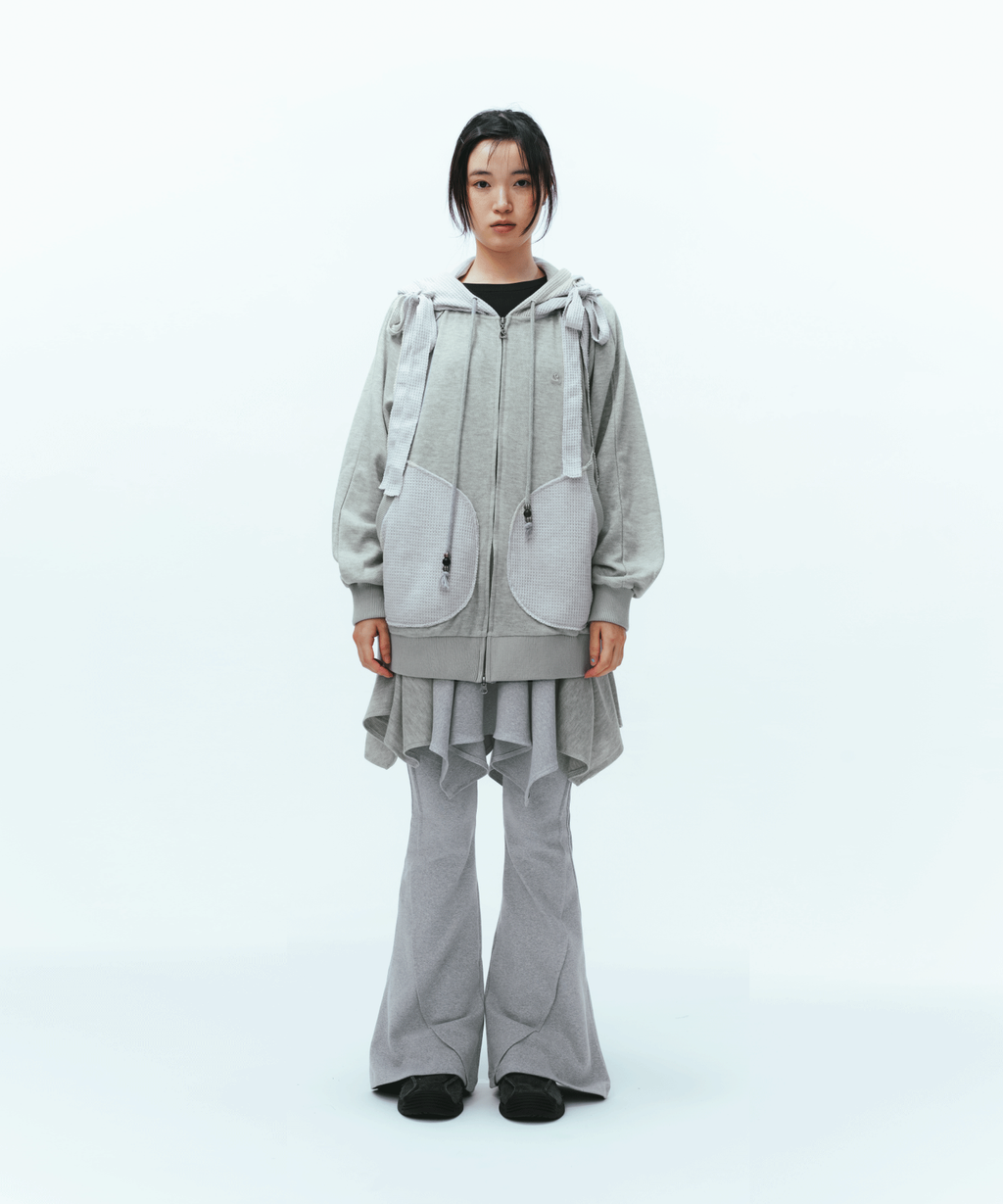 Coyseio - Round Pintuck Pants (Light Grey) product image 5 | TRAB K-Fashion Australia