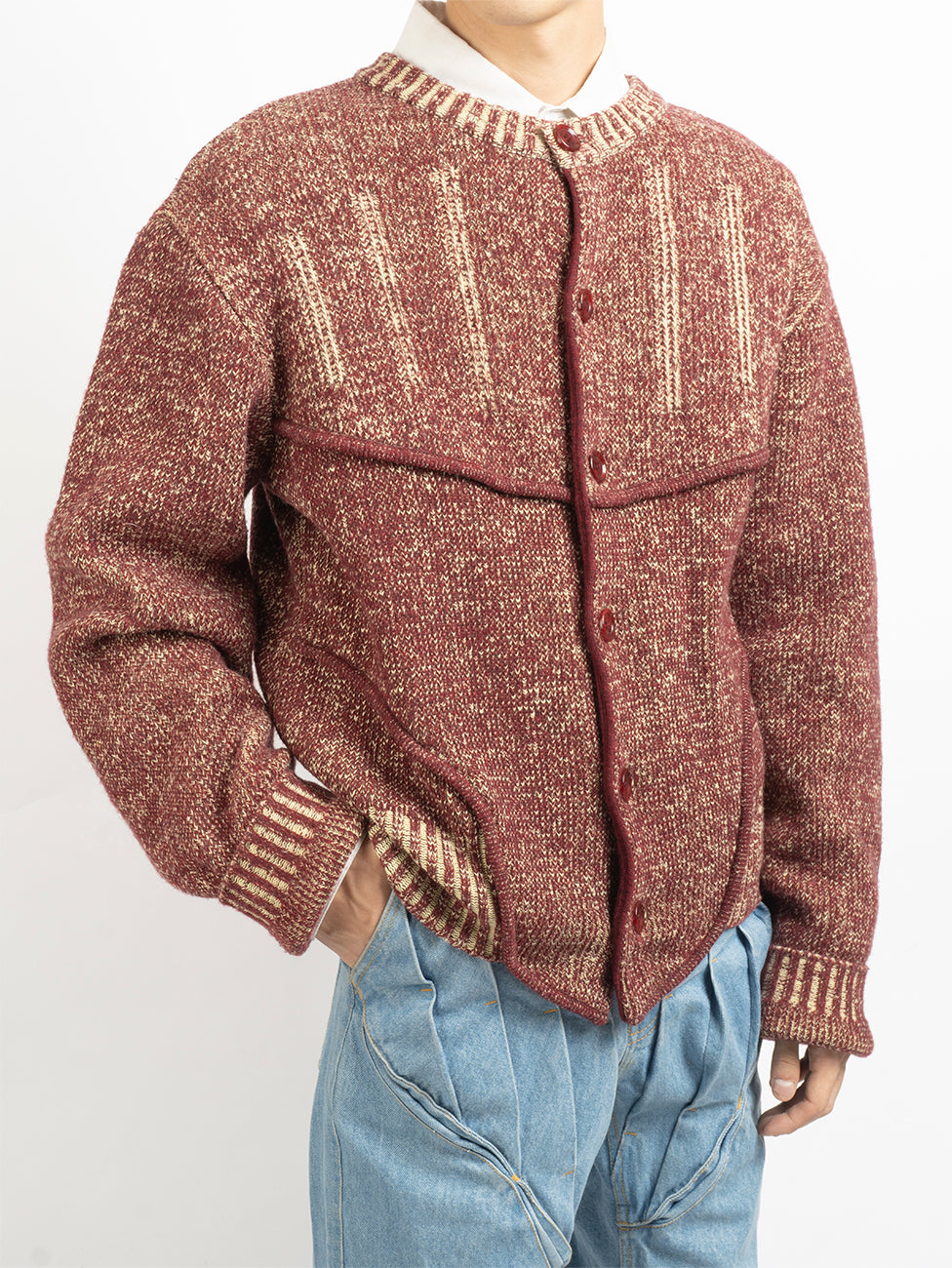 Juntae Kim - Corset-Seamed Knit Cardigan product image 3 | TRAB K-Fashion Australia