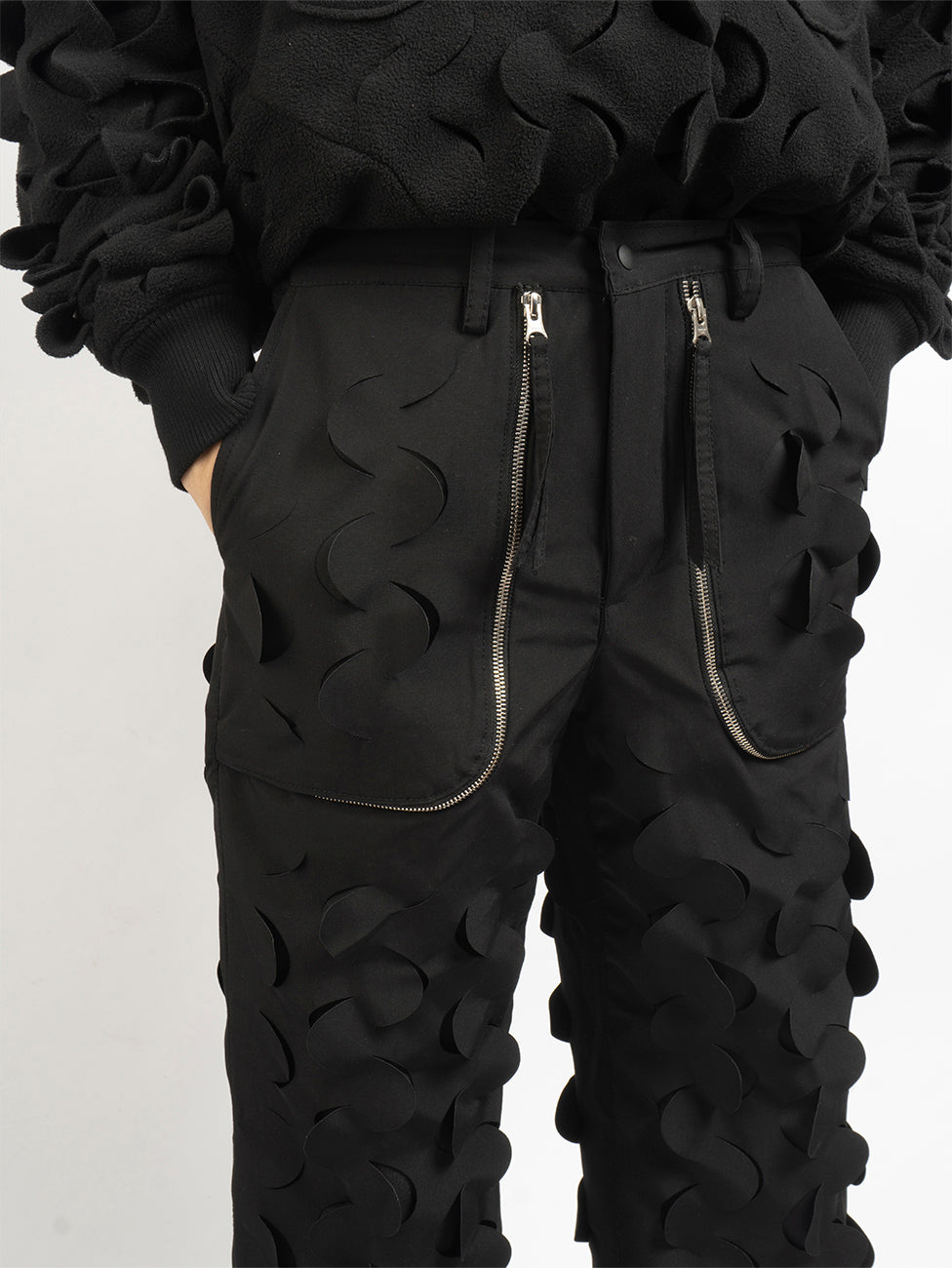Juntae Kim - Laser-Slashed Padding Trousers product image 4 | TRAB K-Fashion Australia