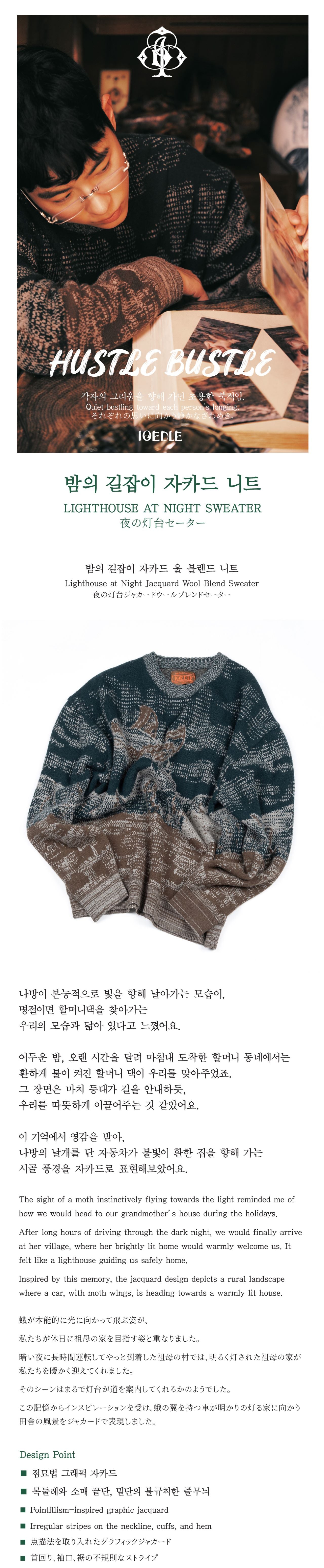 Ioedle - Night Guide Jacquard Knit (Navy) product image 9 | TRAB K-Fashion Australia