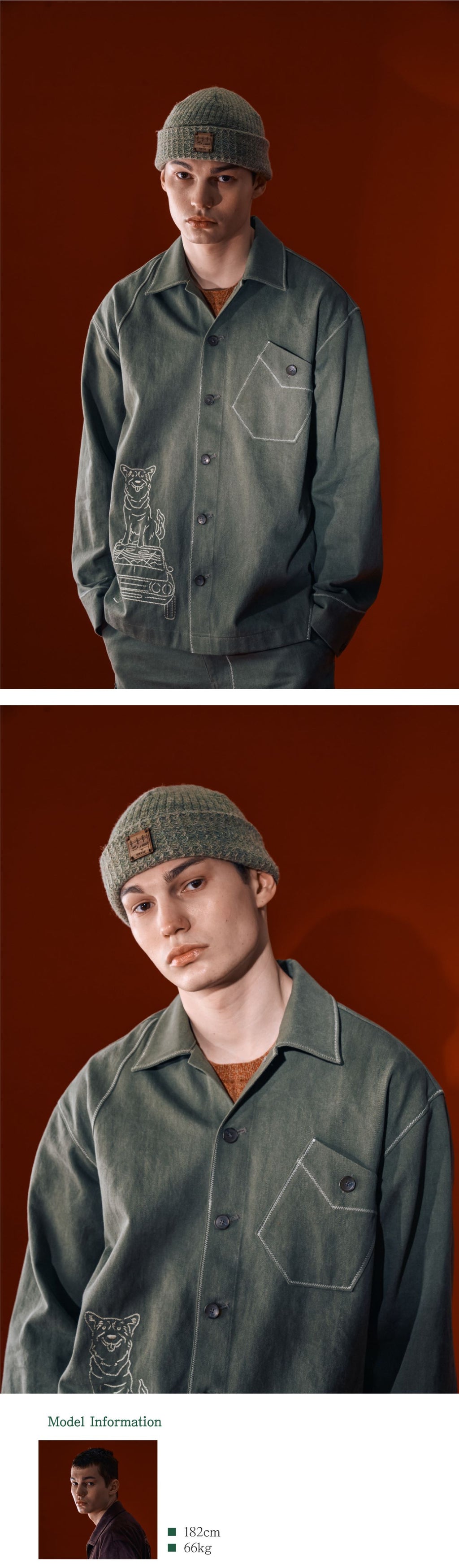 Ioedle - Flowing Scenery Short Beanie (Green) product image 8 | TRAB K-Fashion Australia