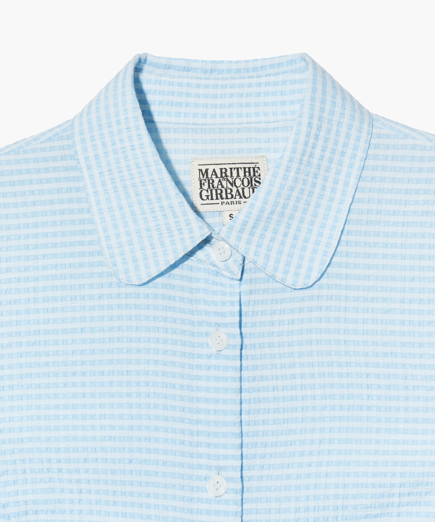 Marithe & Francois Girbaud - Circle Logo Cap Sleeve Shirt (Blue) product image 8 | TRAB K-Fashion Australia