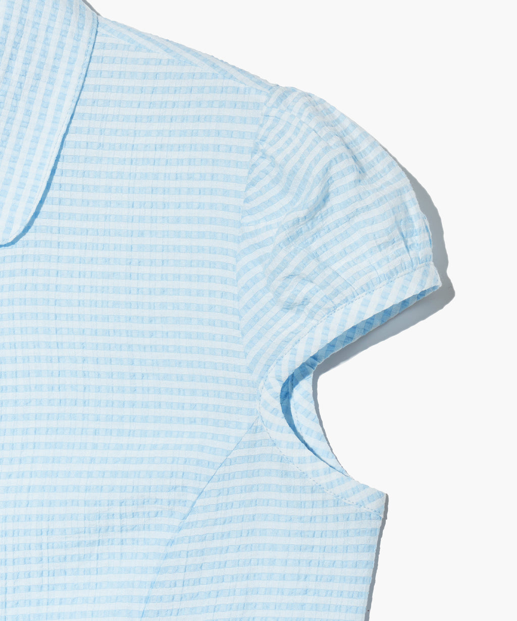 Marithe & Francois Girbaud - Circle Logo Cap Sleeve Shirt (Blue) product image 9 | TRAB K-Fashion Australia