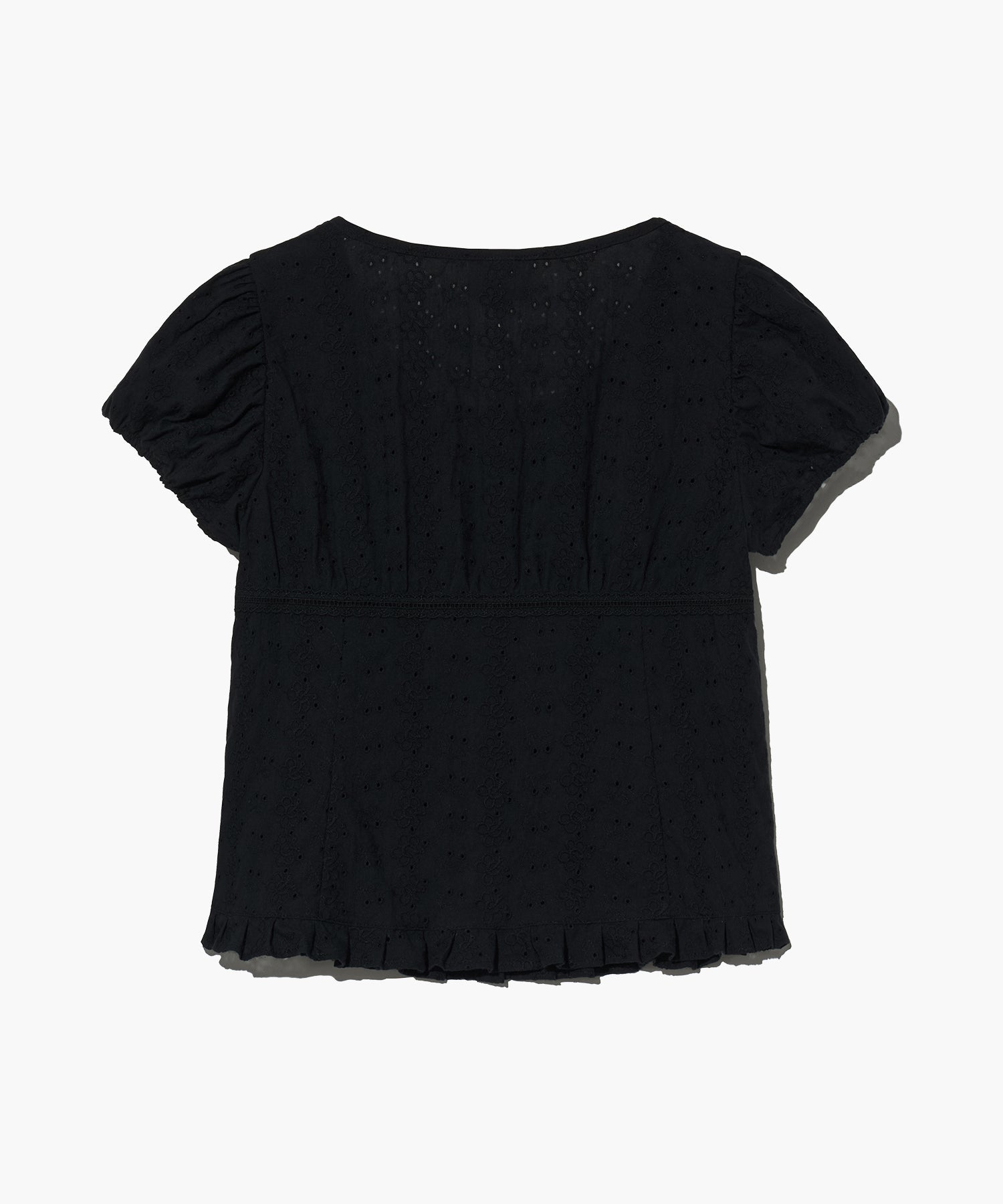 Marithe & Francois Girbaud - Puff Sleeve Lace Shirt (Black) product image 8 | TRAB K-Fashion Australia