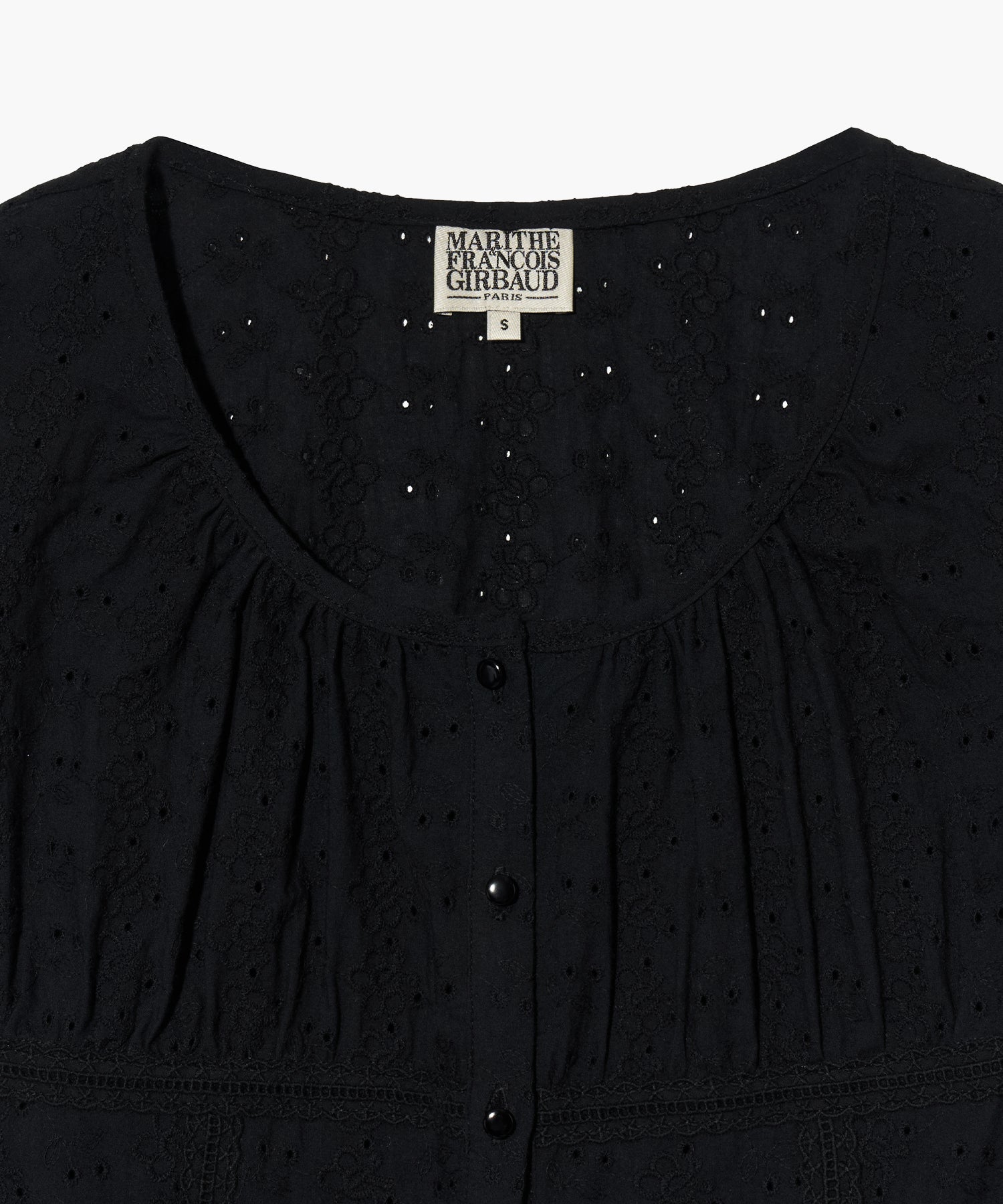 Marithe & Francois Girbaud - Puff Sleeve Lace Shirt (Black) product image 9 | TRAB K-Fashion Australia