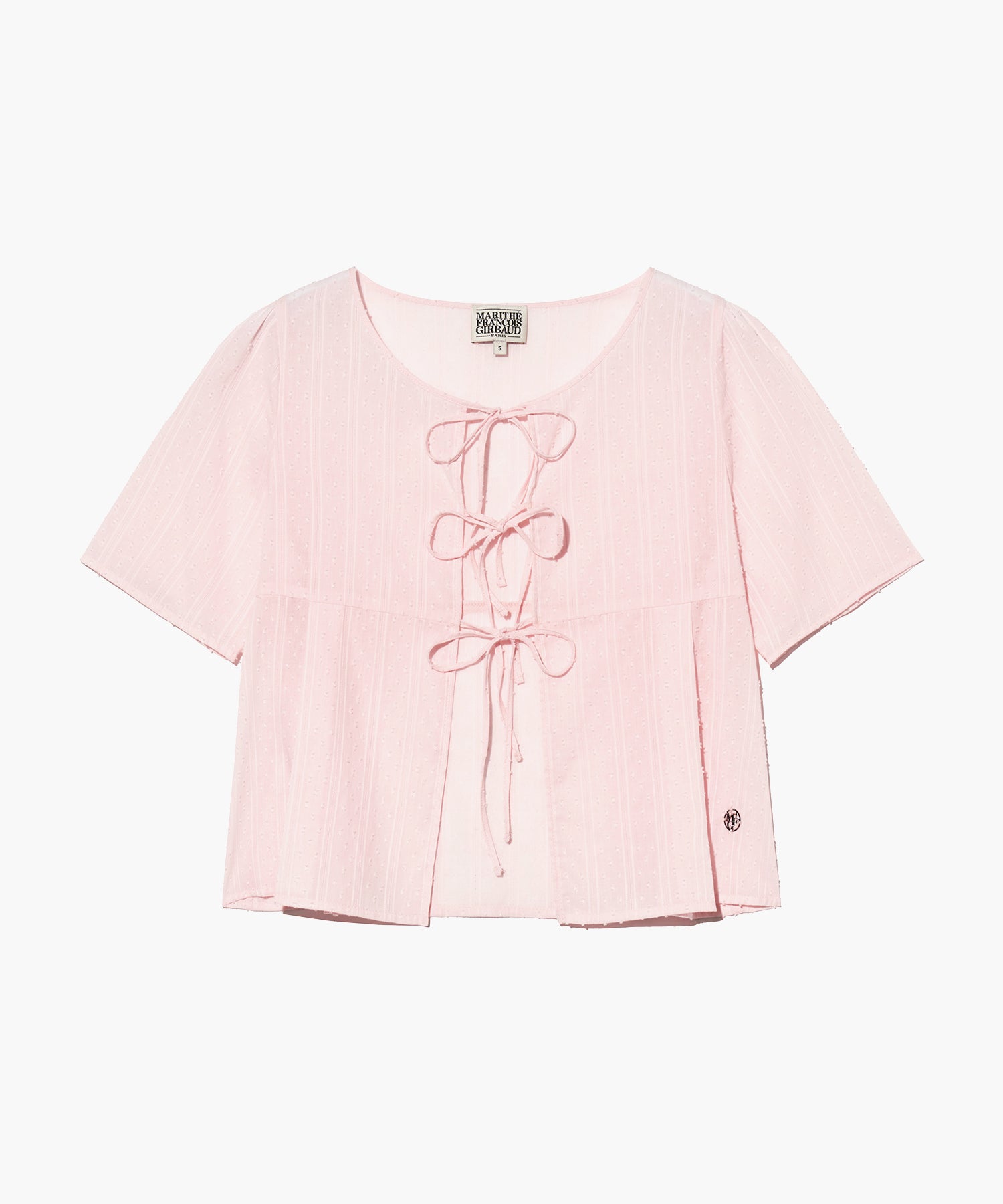 Marithe & Francois Girbaud - Round Neck Ribbon Shirt (Pink) product image 7 | TRAB K-Fashion Australia
