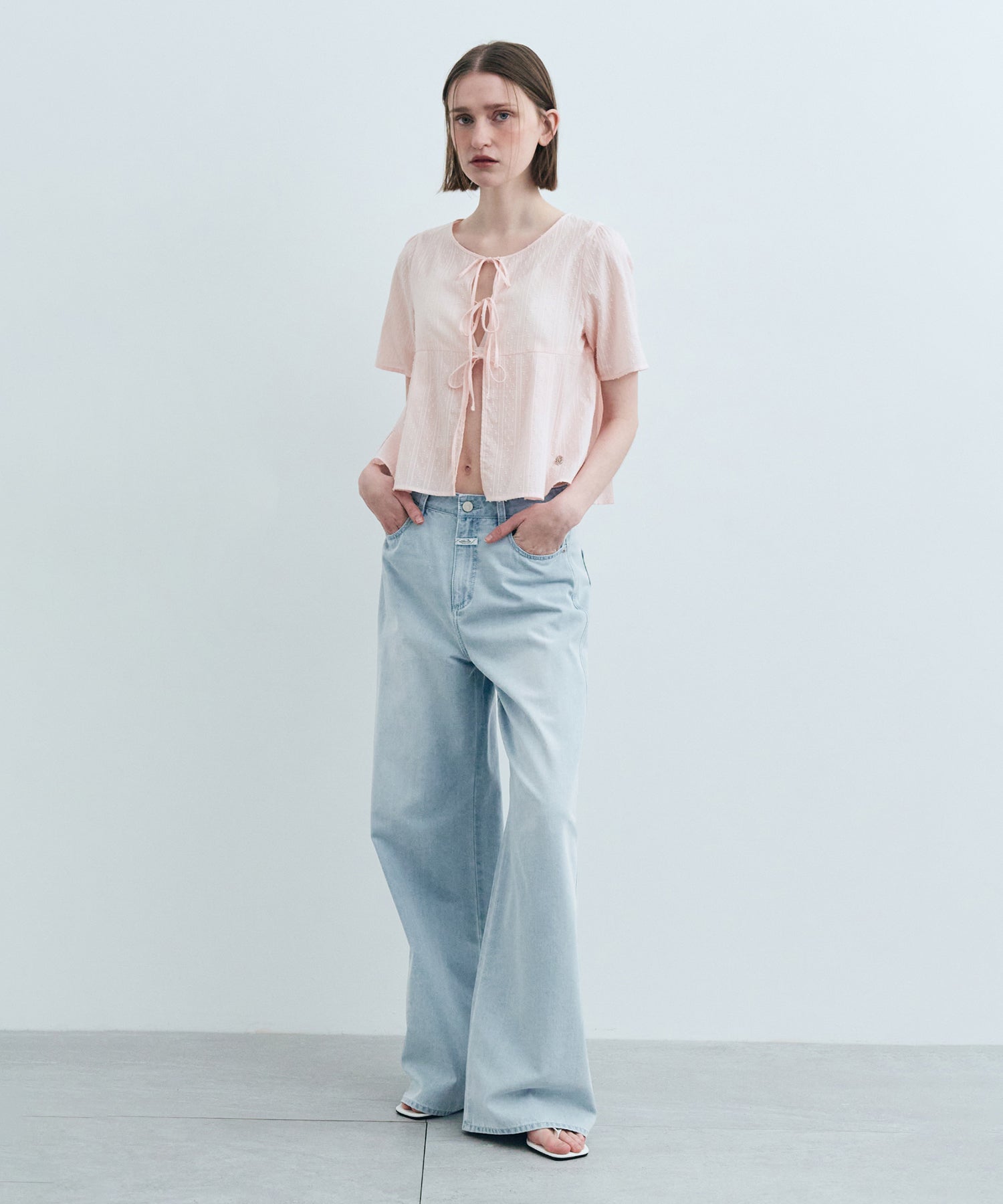 Marithe & Francois Girbaud - Round Neck Ribbon Shirt (Pink) product image 4 | TRAB K-Fashion Australia