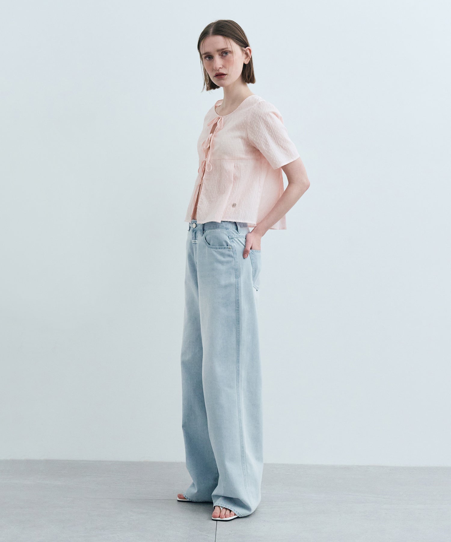 Marithe & Francois Girbaud - Round Neck Ribbon Shirt (Pink) product image 5 | TRAB K-Fashion Australia