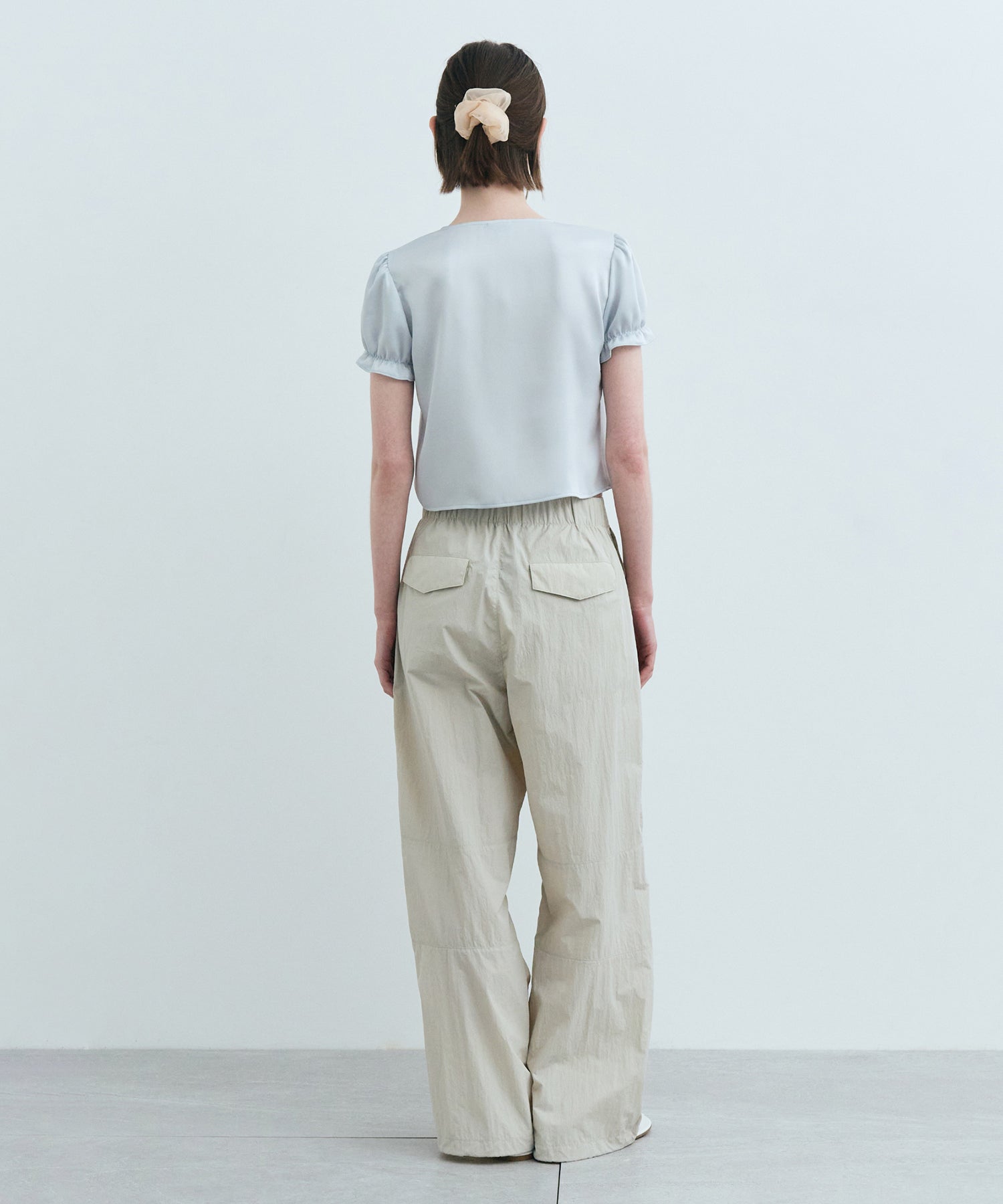 Marithe & Francois Girbaud - Half Sleeve Satin Blouse (Light Blue) product image 6 | TRAB K-Fashion Australia