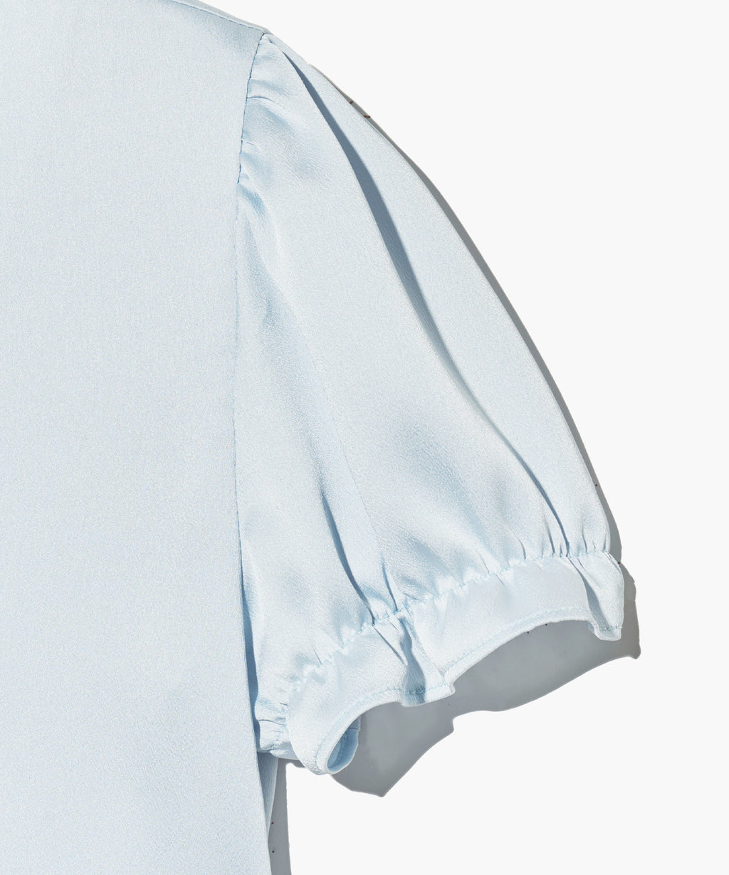 Marithe & Francois Girbaud - Half Sleeve Satin Blouse (Light Blue) product image 10 | TRAB K-Fashion Australia