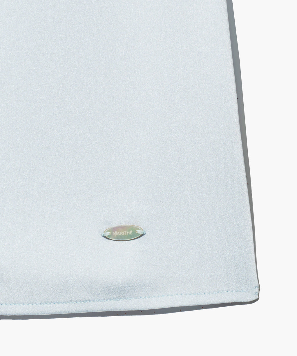 Marithe & Francois Girbaud - Half Sleeve Satin Blouse (Light Blue) product image 11 | TRAB K-Fashion Australia
