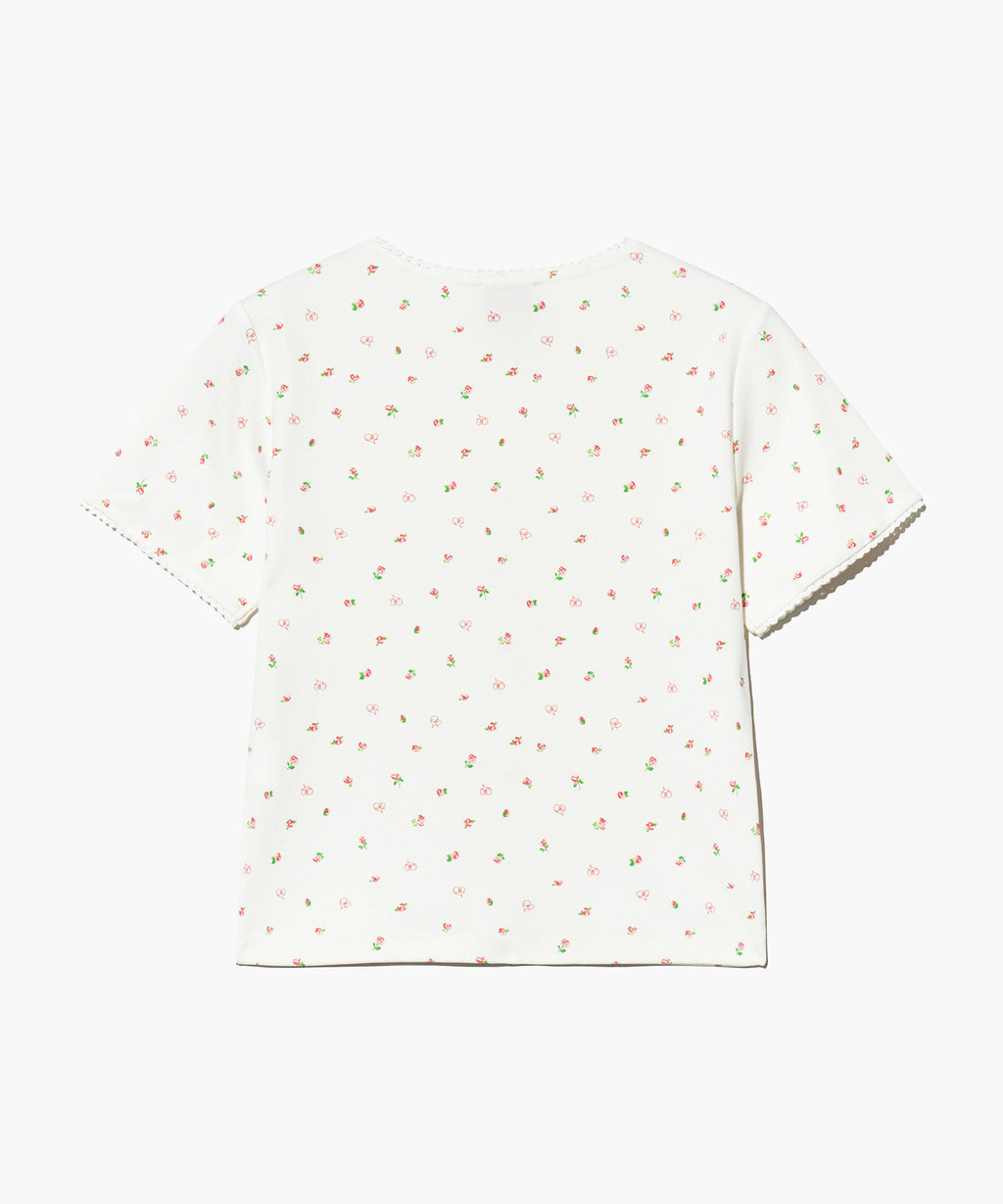 Marithe & Francois Girbaud - Flower Cardigan Tee (White) product image 7 | TRAB K-Fashion Australia