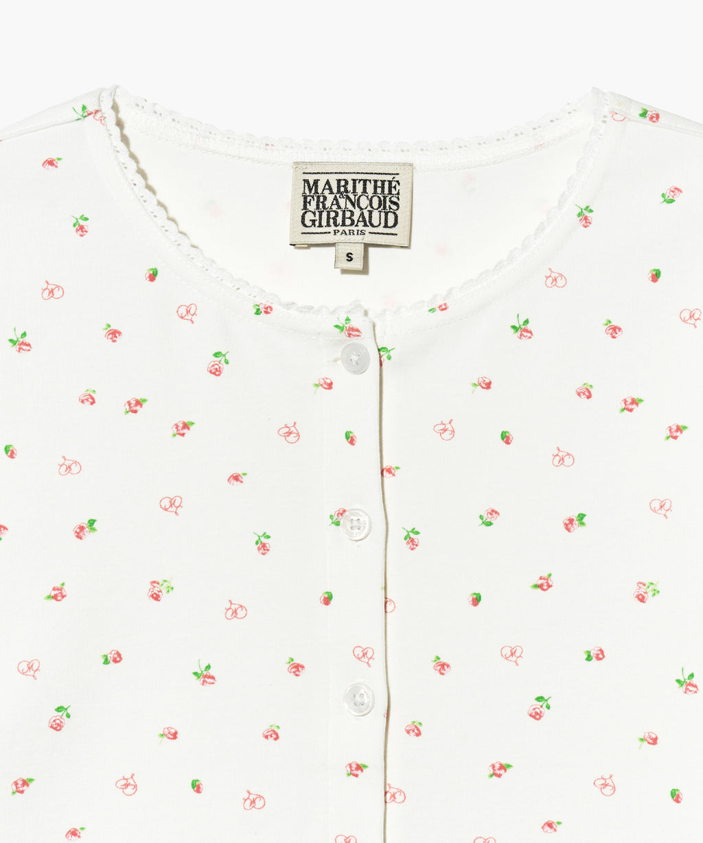 Marithe & Francois Girbaud - Flower Cardigan Tee (White) product image 8 | TRAB K-Fashion Australia