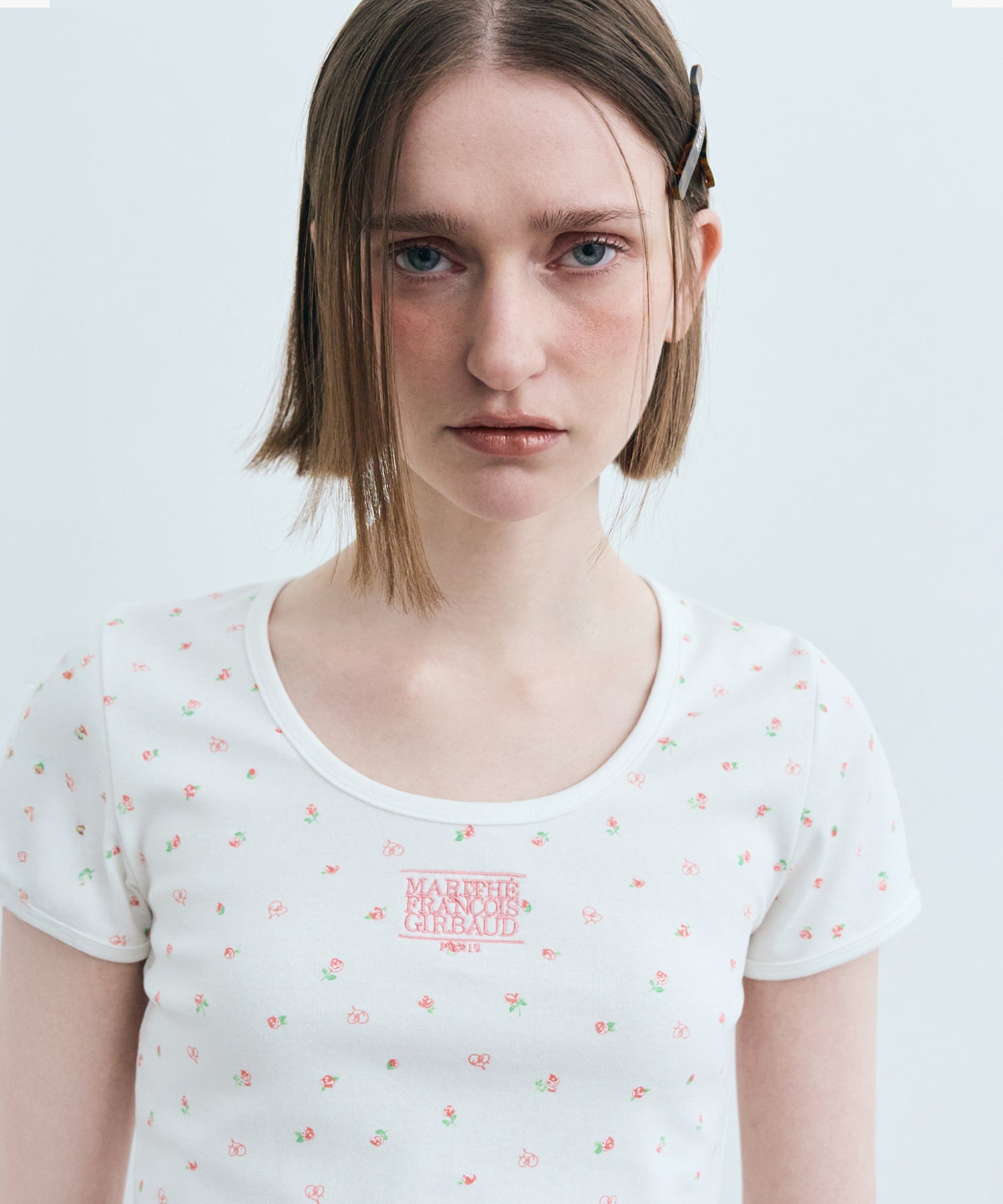 Marithe & Francois Girbaud - Flower Short Sleeve Tee (White) product image 3 | TRAB K-Fashion Australia