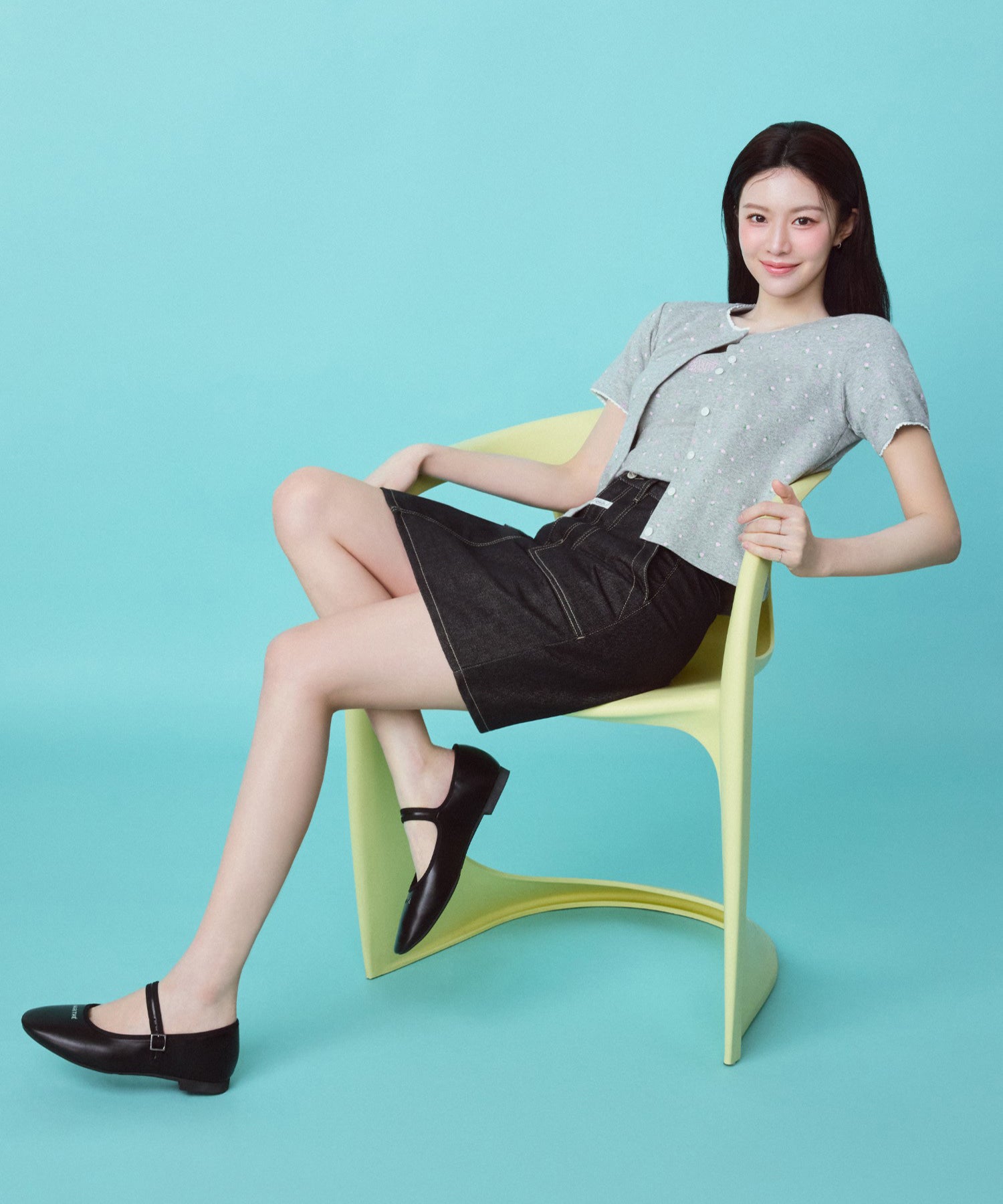 Marithe & Francois Girbaud - Flower Short Sleeve Tee (Melange Gray) product image 2 | TRAB K-Fashion Australia