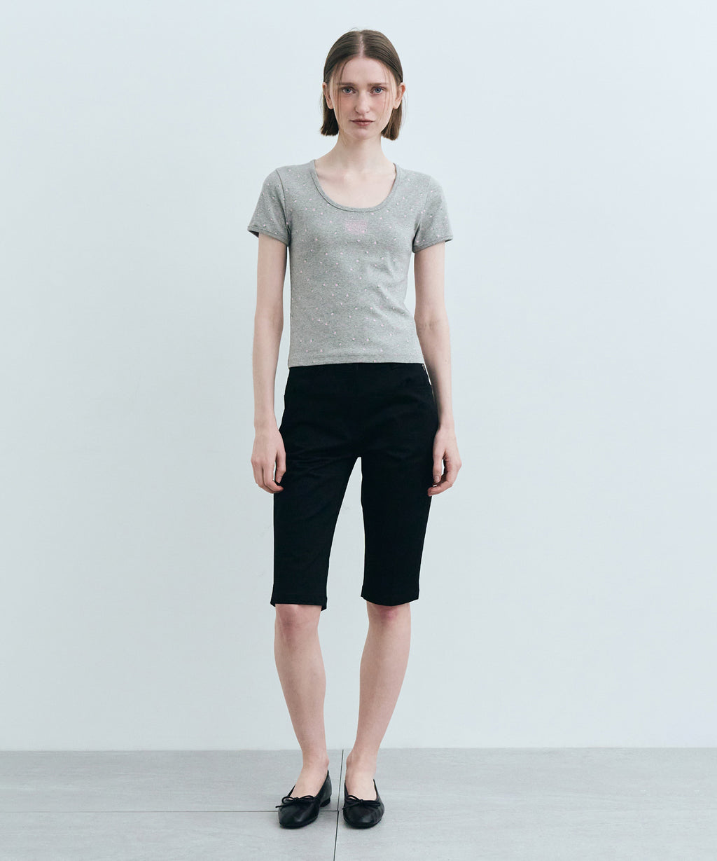 Marithe & Francois Girbaud - Flower Short Sleeve Tee (Melange Gray) product image 7 | TRAB K-Fashion Australia