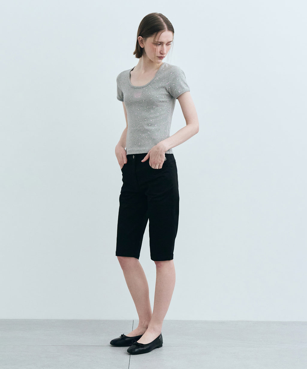 Marithe & Francois Girbaud - Flower Short Sleeve Tee (Melange Gray) product image 8 | TRAB K-Fashion Australia