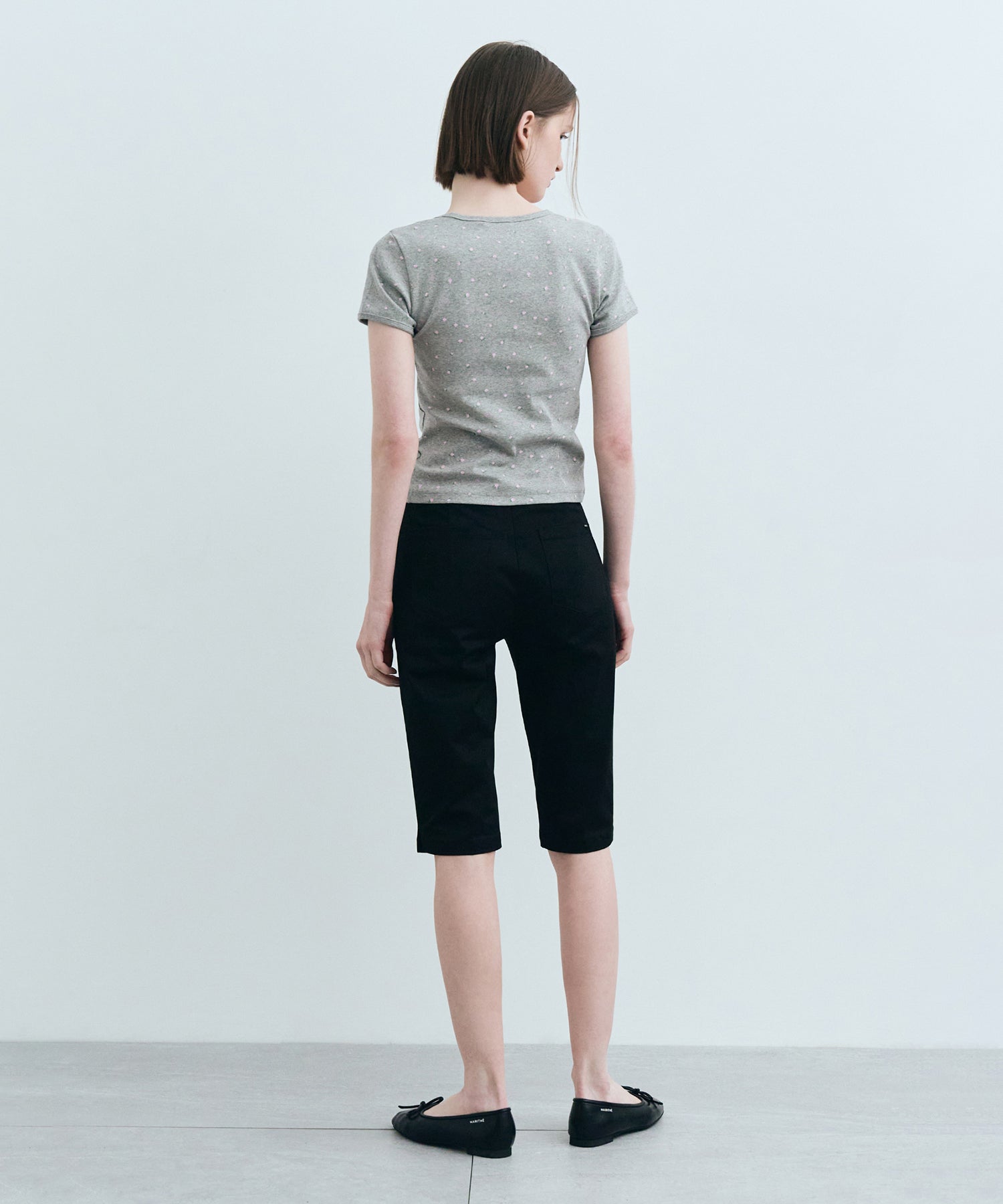 Marithe & Francois Girbaud - Flower Short Sleeve Tee (Melange Gray) product image 9 | TRAB K-Fashion Australia