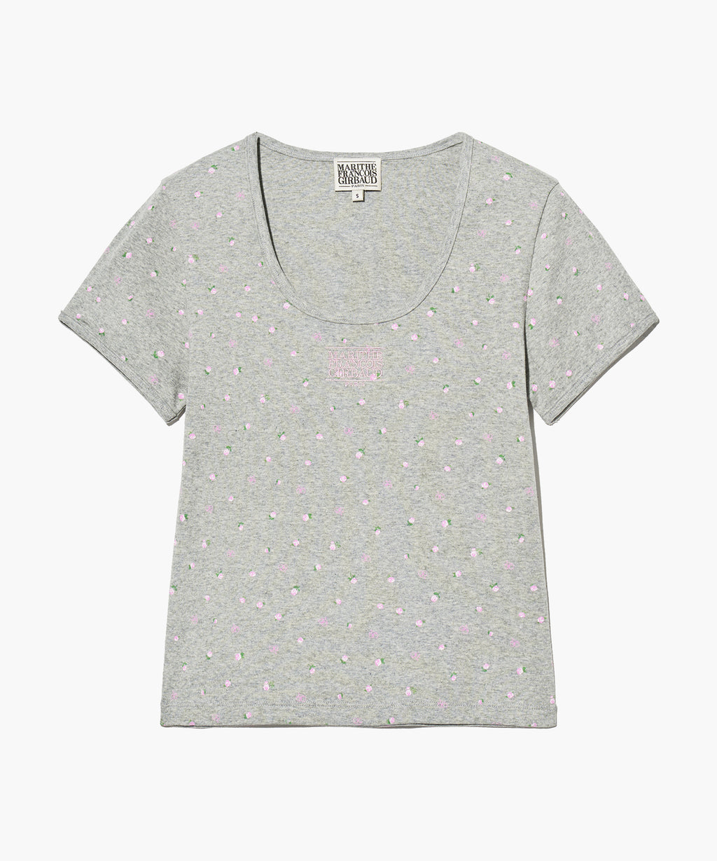 Marithe & Francois Girbaud - Flower Short Sleeve Tee (Melange Gray) product image 11 | TRAB K-Fashion Australia