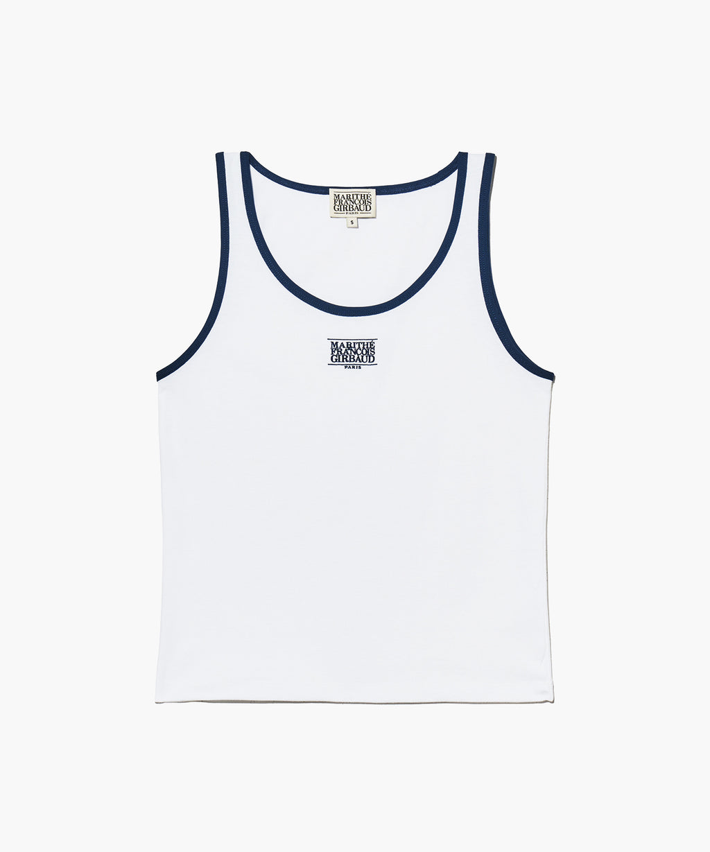 Marithe & Francois Girbaud - Classic Logo Sleeveless (White) product image 1 | TRAB K-Fashion Australia