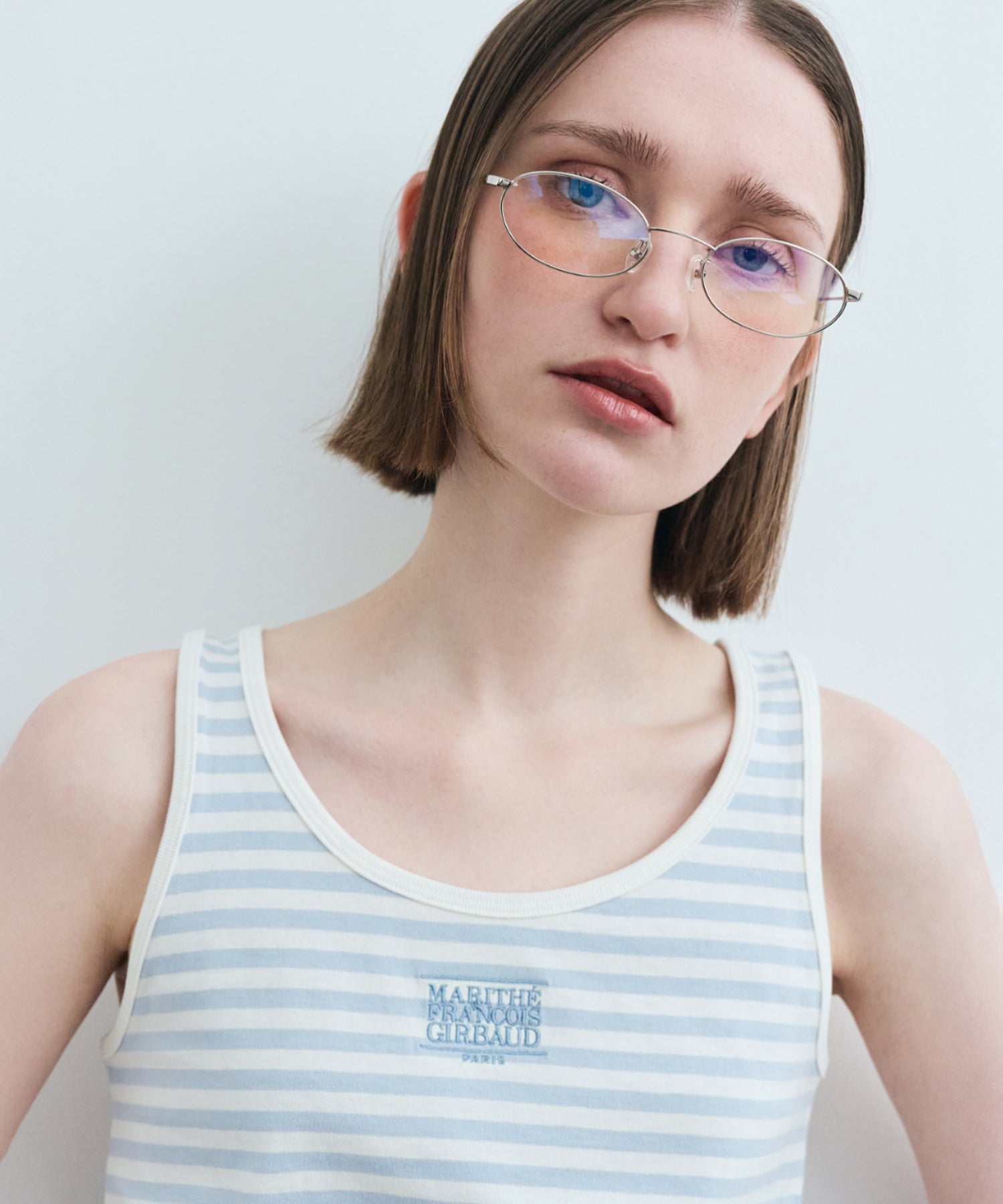 Marithe & Francois Girbaud - Classic Logo Sleeveless (Sky Blue) product image 2 | TRAB K-Fashion Australia