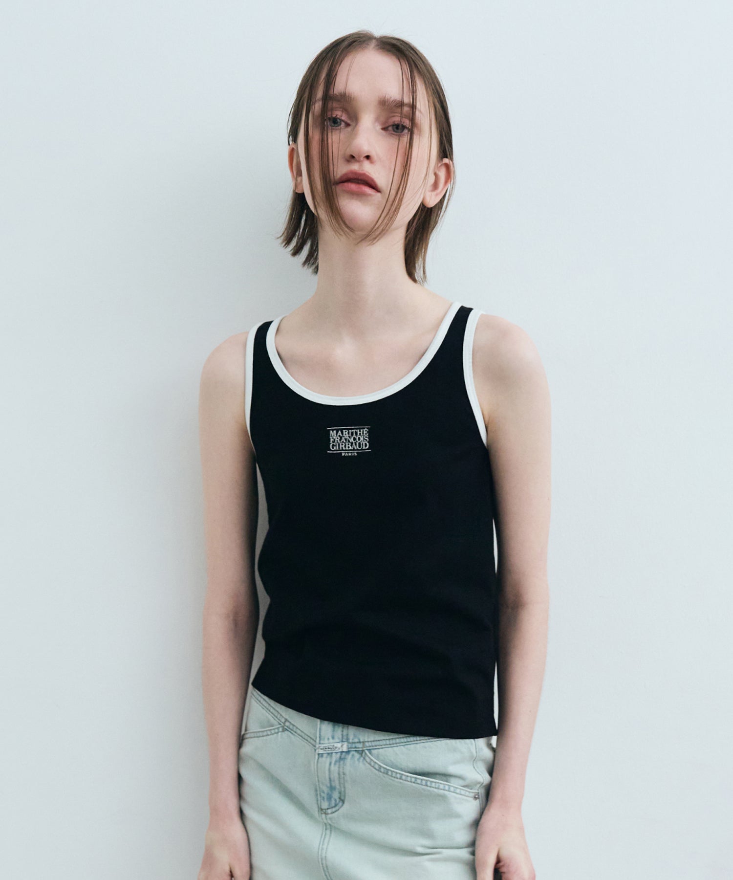 Marithe & Francois Girbaud - Classic Logo Sleeveless (Black) product image 1 | TRAB K-Fashion Australia