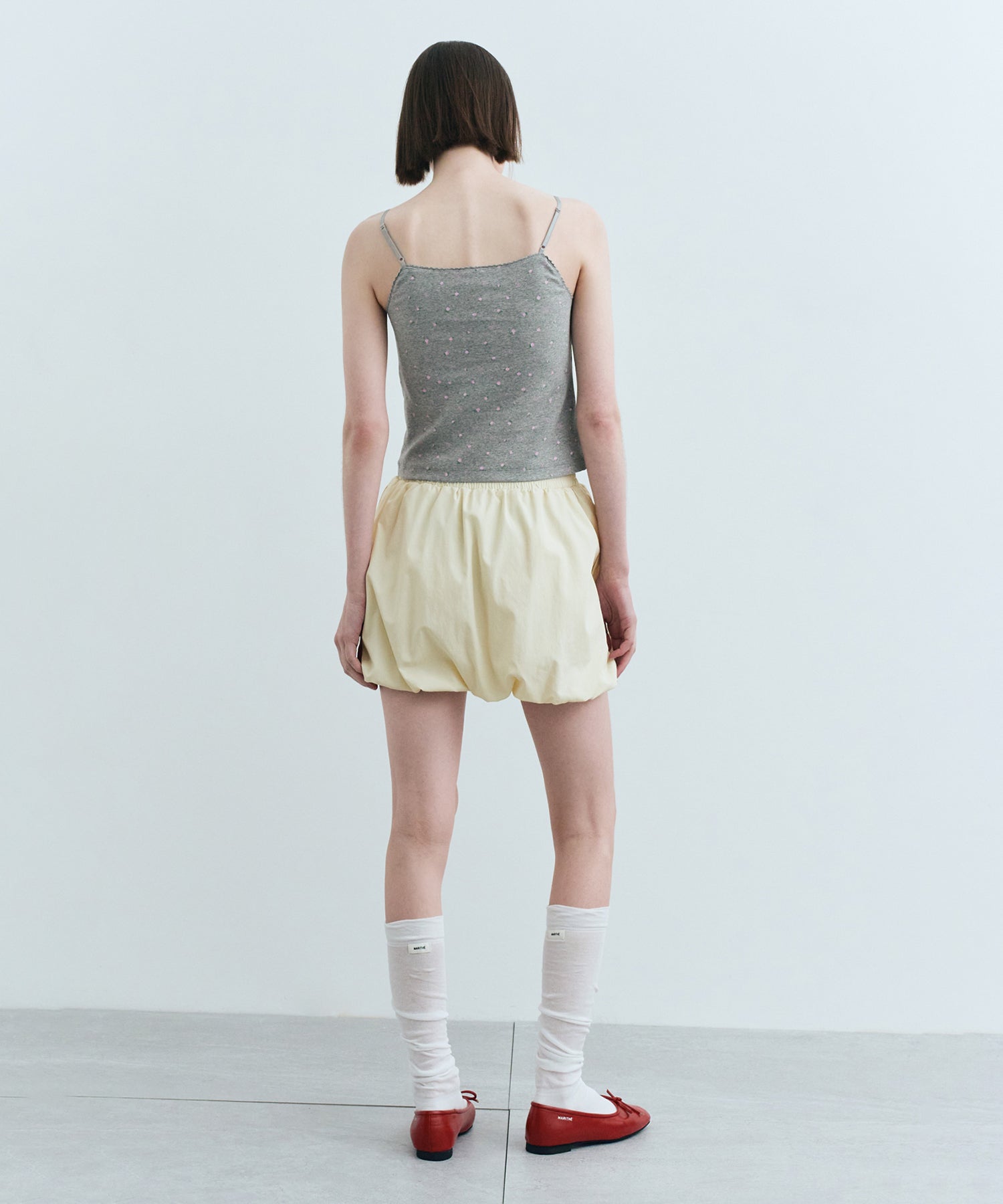 Marithe & Francois Girbaud - Flower Crop Sleeveless Tee (Melange Gray) product image 5 | TRAB K-Fashion Australia