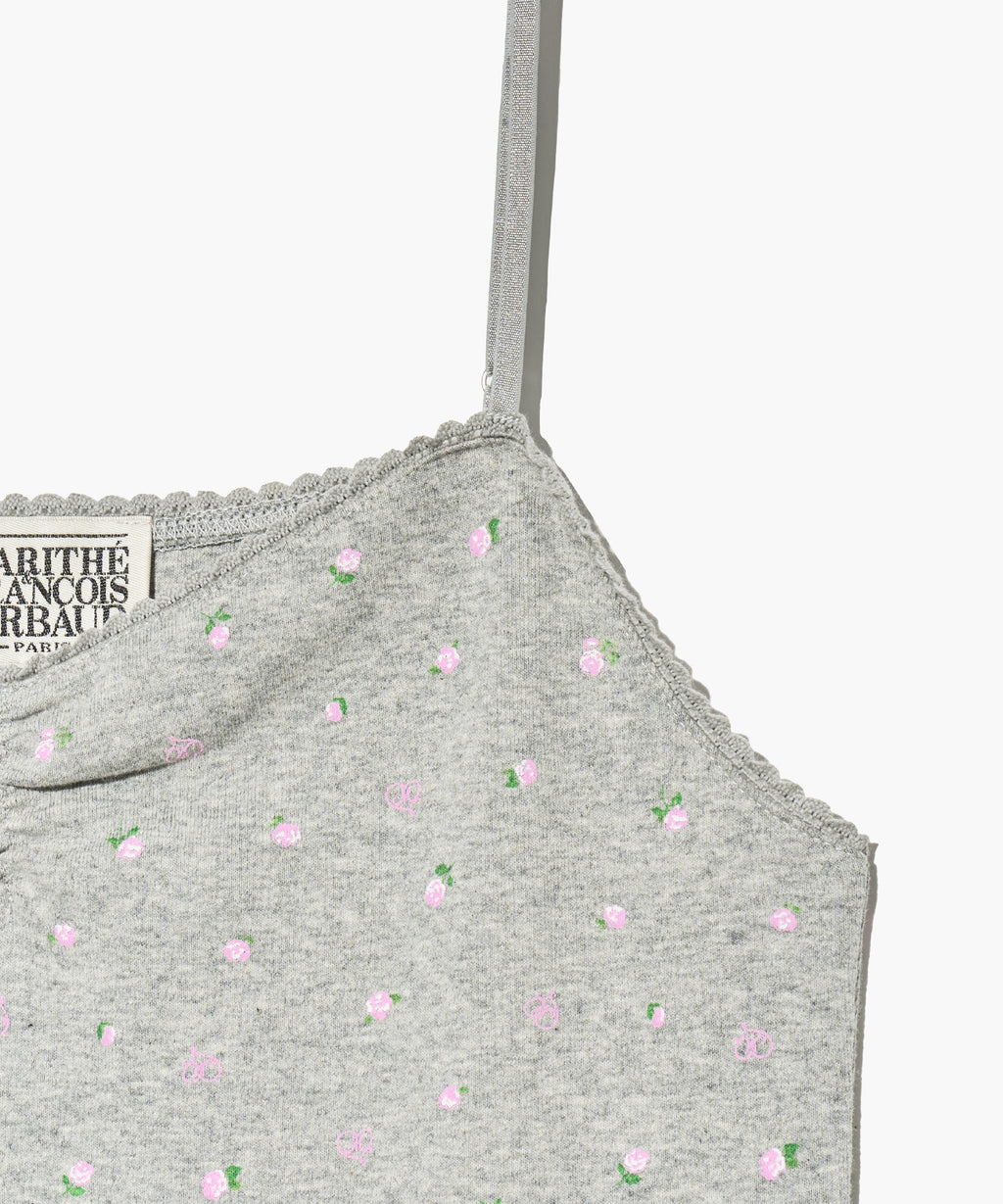 Marithe & Francois Girbaud - Flower Crop Sleeveless Tee (Melange Gray) product image 9 | TRAB K-Fashion Australia
