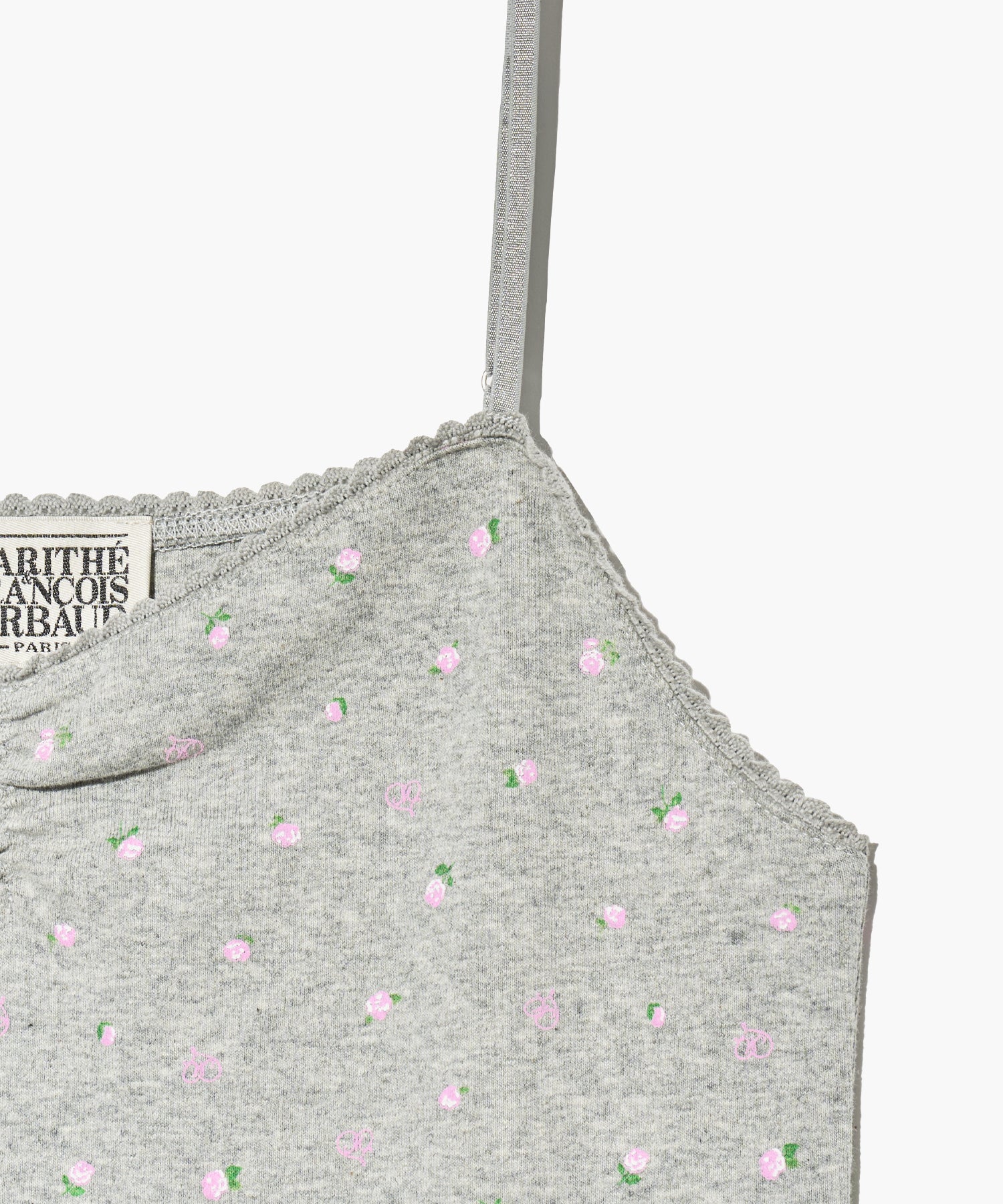 Marithe & Francois Girbaud - Flower Crop Sleeveless Tee (Melange Gray) product image 9 | TRAB K-Fashion Australia